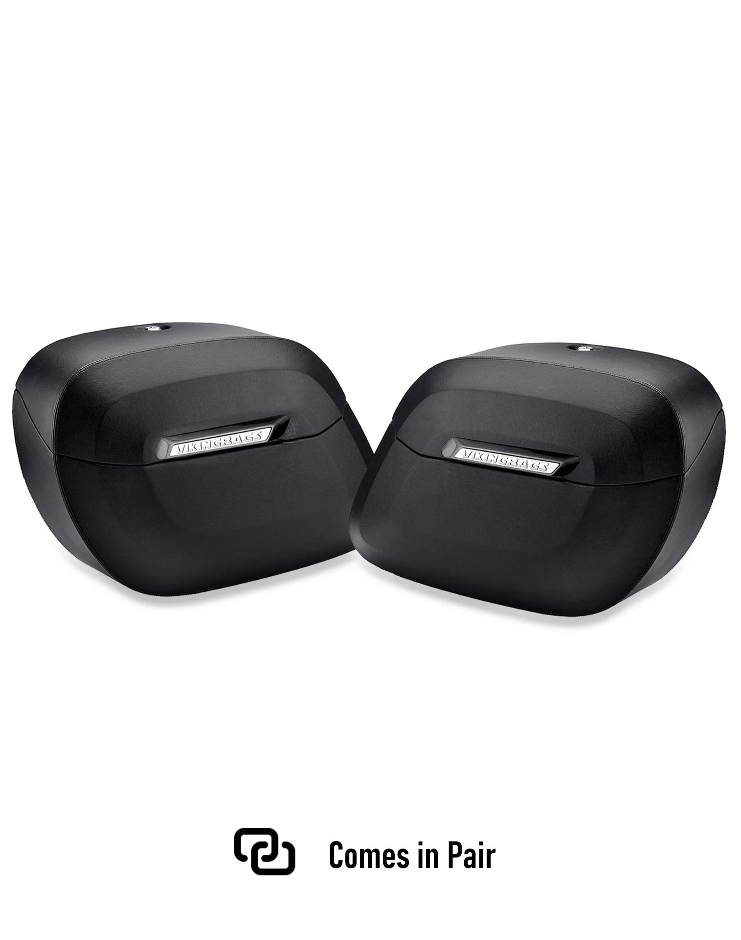 40L - Lamellar Raven XL Leather Covered Hard Saddlebags for Harley Softail Deadwood Comes in Pair
