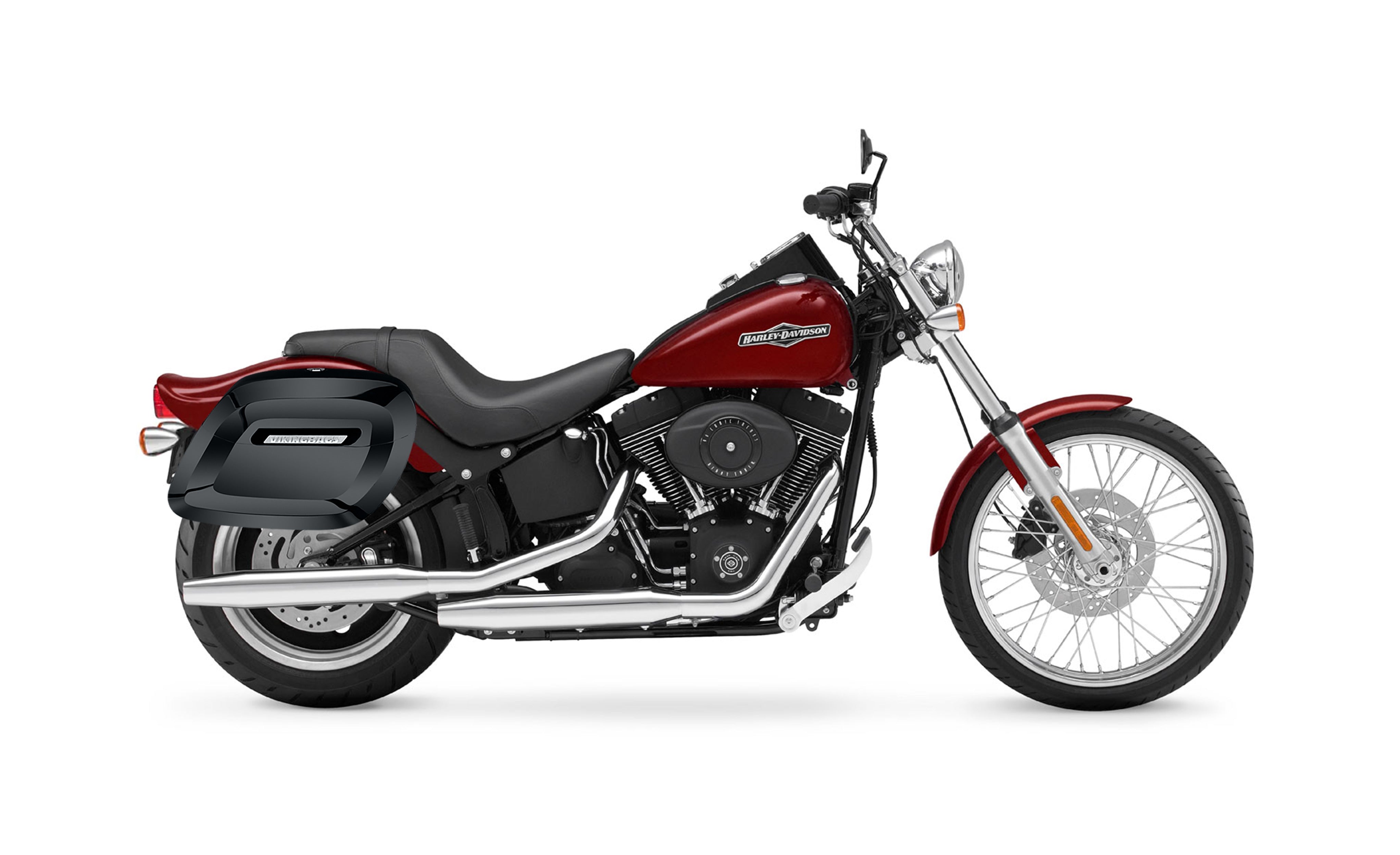 Viking 40L Lamellar Raven XL Harley Softail Night Train FXSTB/I