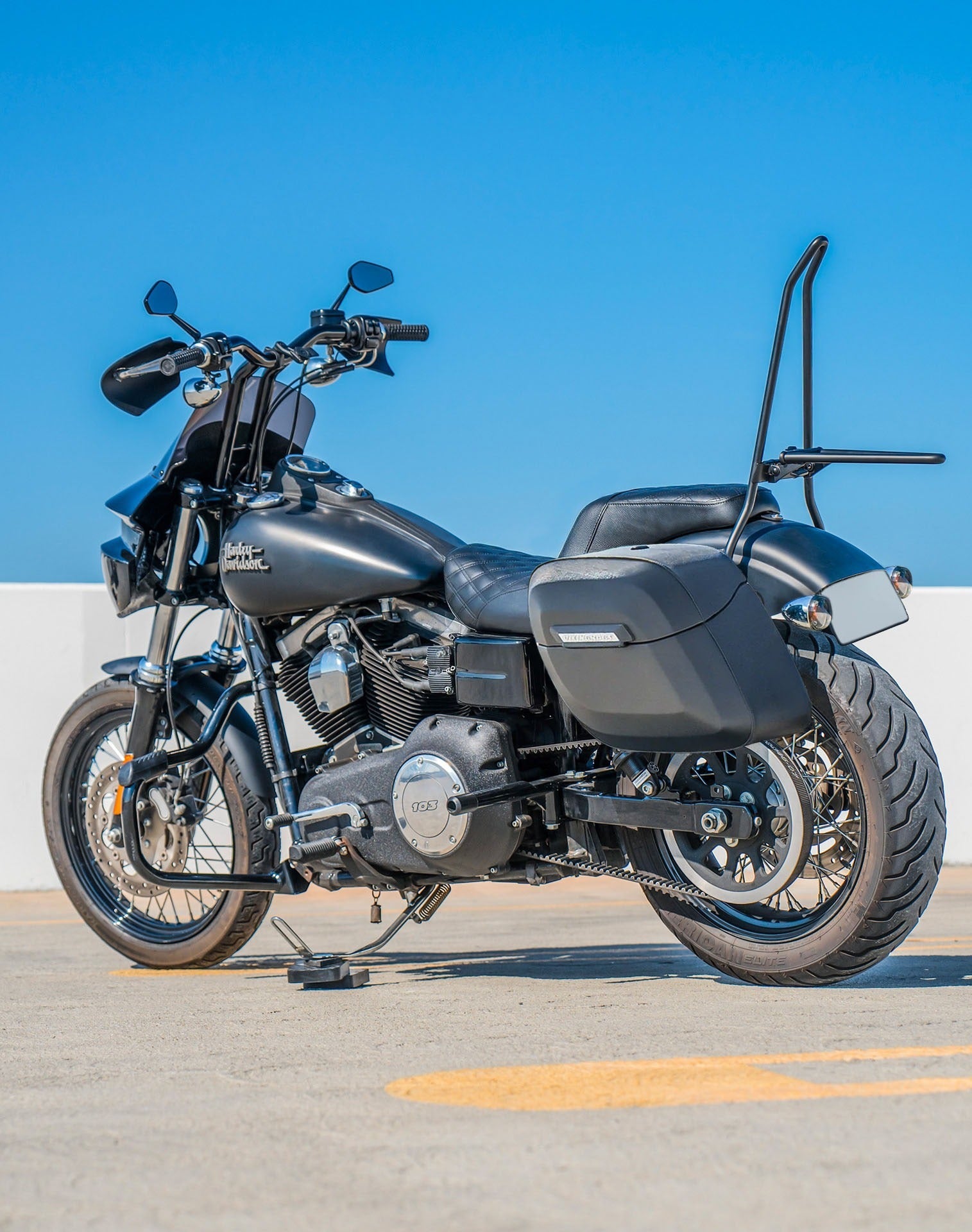 Viking 36L Lamellar Raven Extra Large Harley Dyna Street Bob FXDB Viking 36L Lamellar Raven Extra Large Harley Dyna Street Bob FXDB