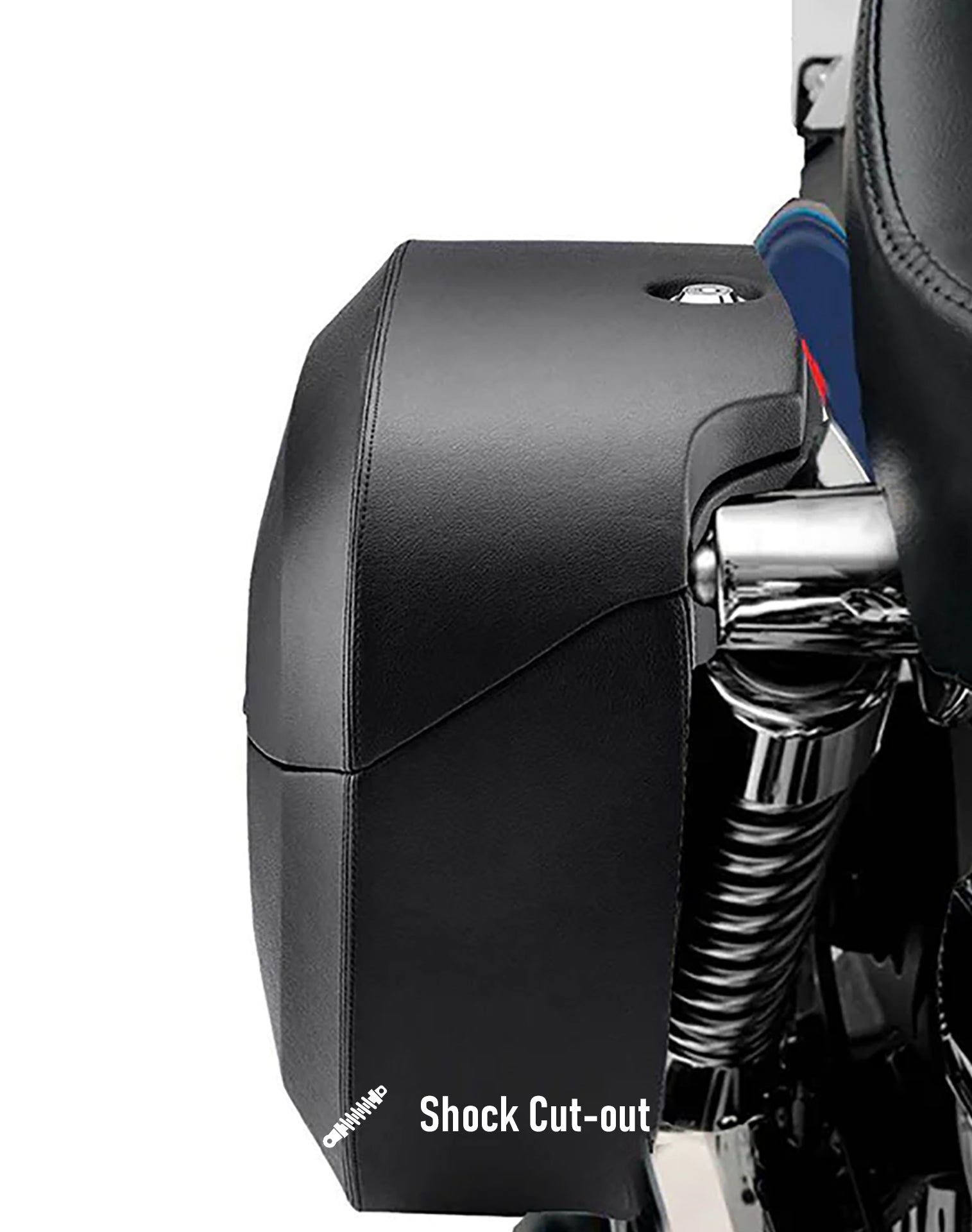 Viking Lamellar Raven Extra Large Shock Cut Out Leather Covered Hard Saddlebags For Harley Sportster 1200 Nightster Xl1200N Hard Shell Construction