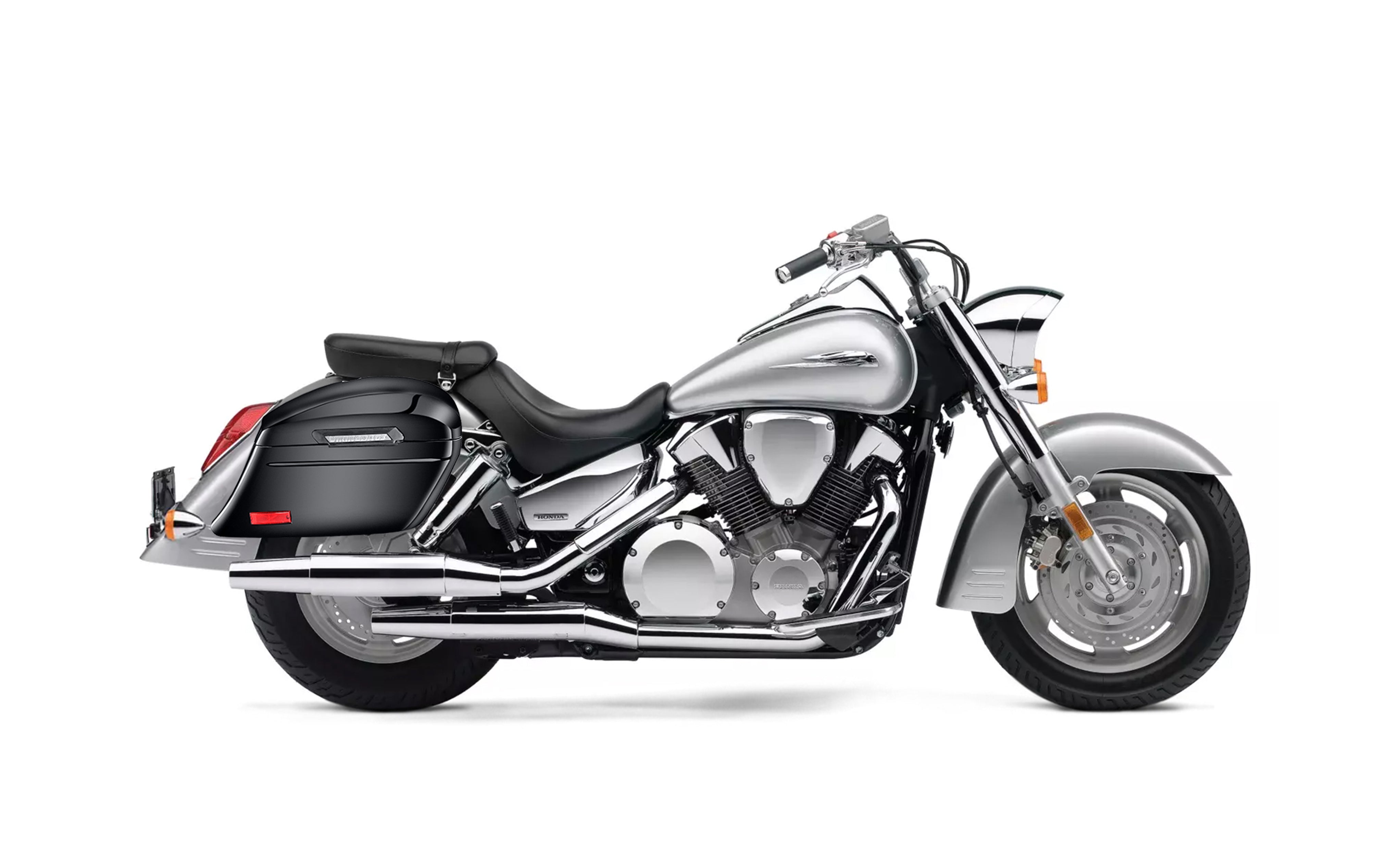 44L - Lamellar Stallion Extra Large Honda VTX 1300 S Painted Motorcycle Hard Saddlebags Bag on Bike @expand