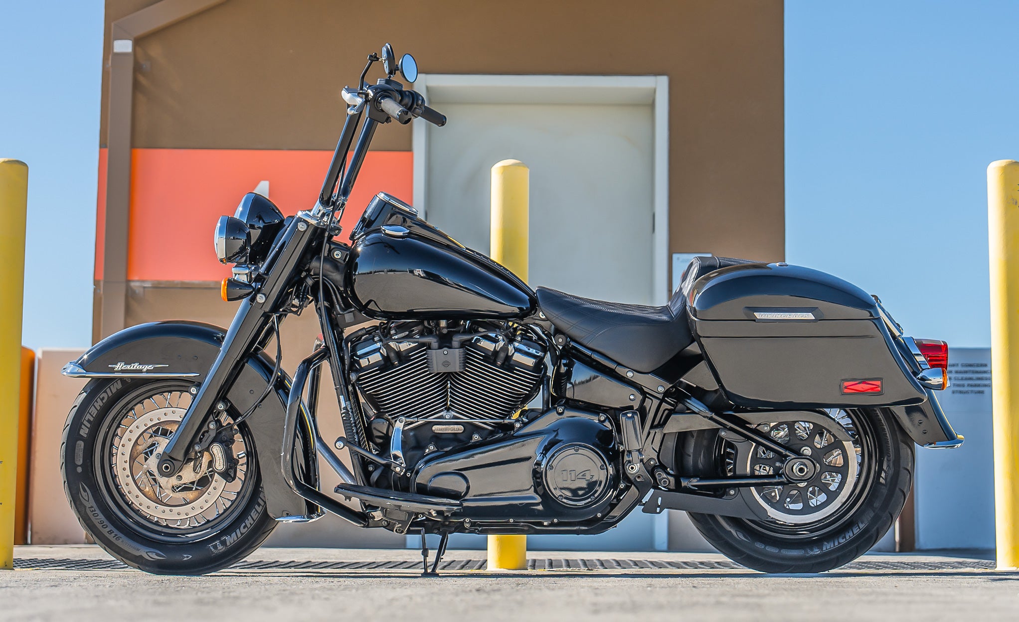 Viking 44L Lamellar Stallion Large Harley Softail Heritage FLHC/S