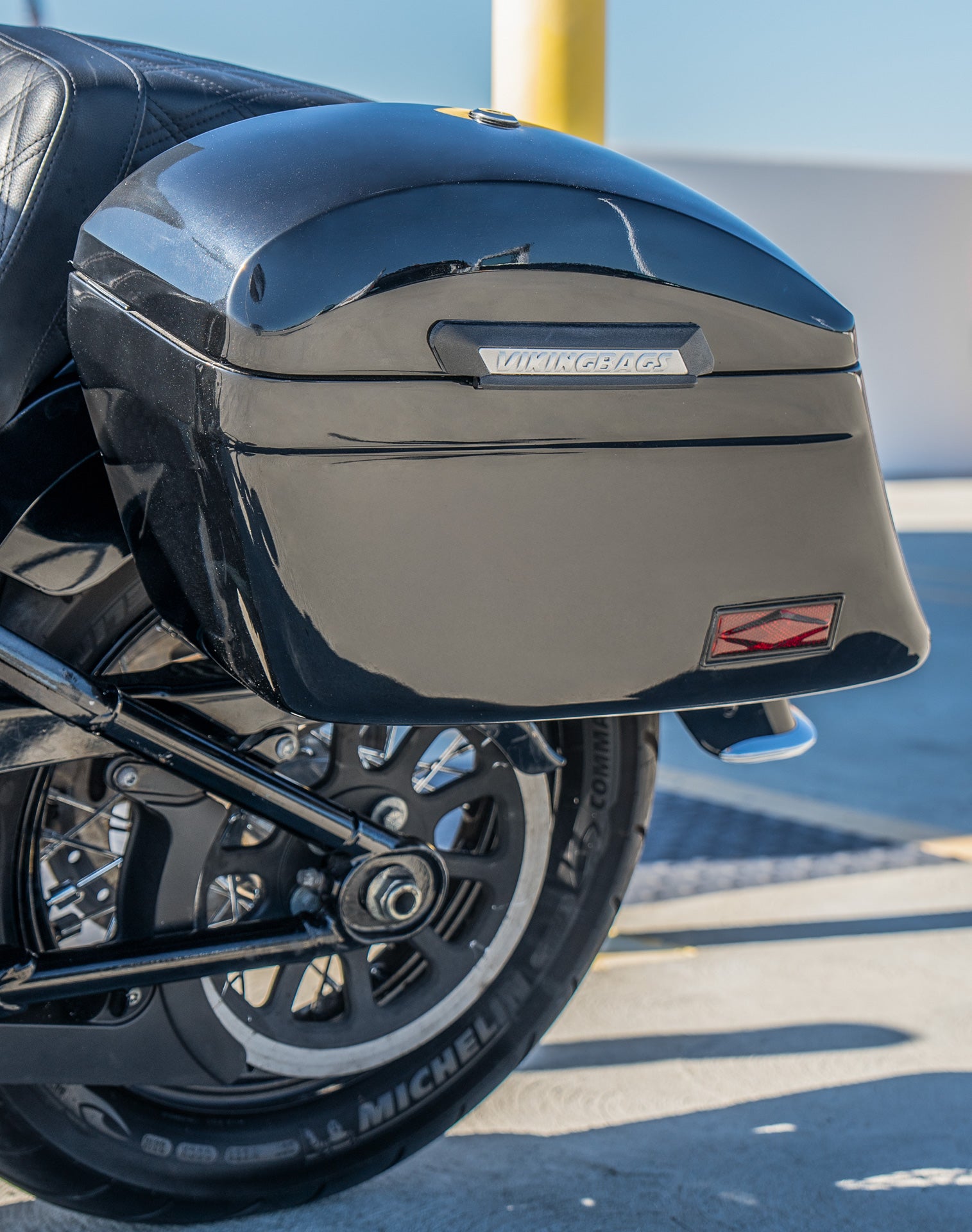 Viking 44L Lamellar Stallion Large Harley Softail Heritage FLHC/S