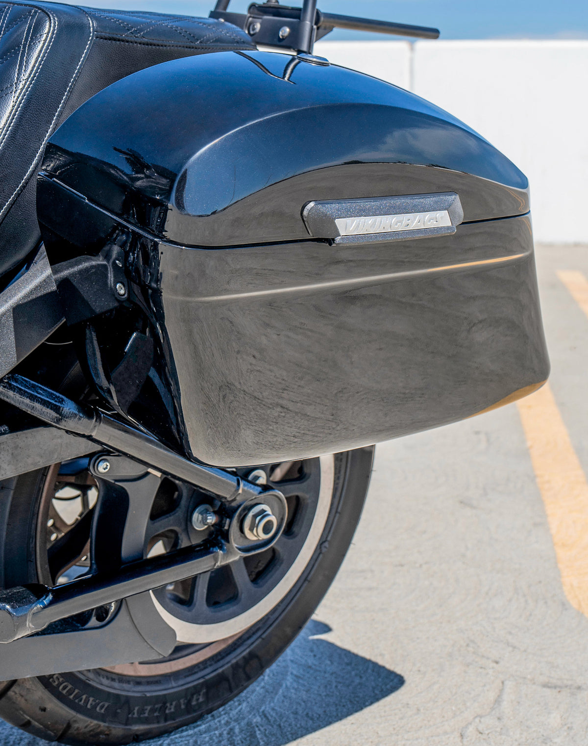 40L - Lamellar Stallion Extra Large Painted Motorcycle Hard Saddlebags for Harley Softail Low Rider S FXLRS
