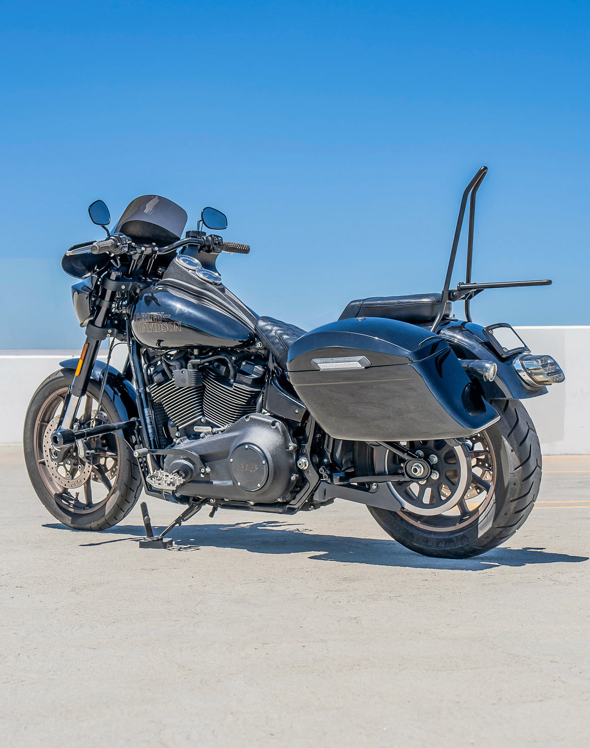 40L - Lamellar Stallion Extra Large Painted Motorcycle Hard Saddlebags for Harley Softail Low Rider S FXLRS