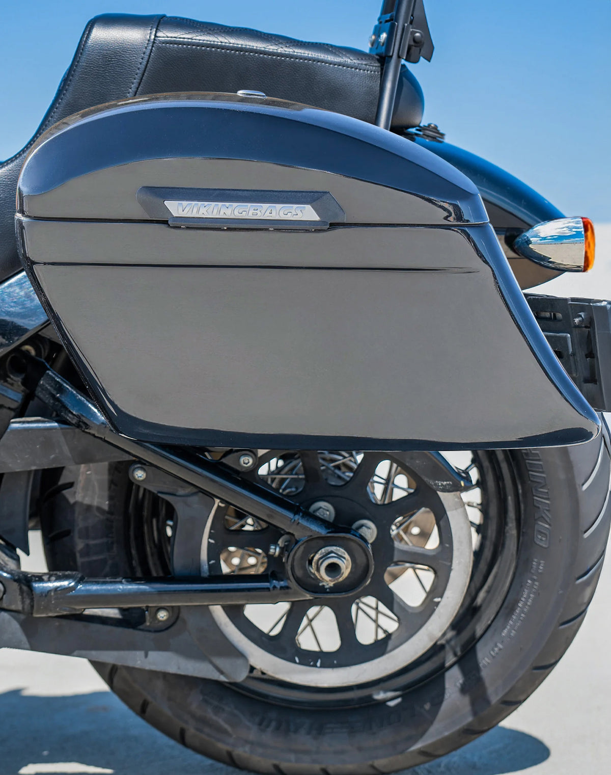 40L - Lamellar Stallion Extra Large Painted Motorcycle Hard Saddlebags for Harley Softail Street Bob FXBB/S