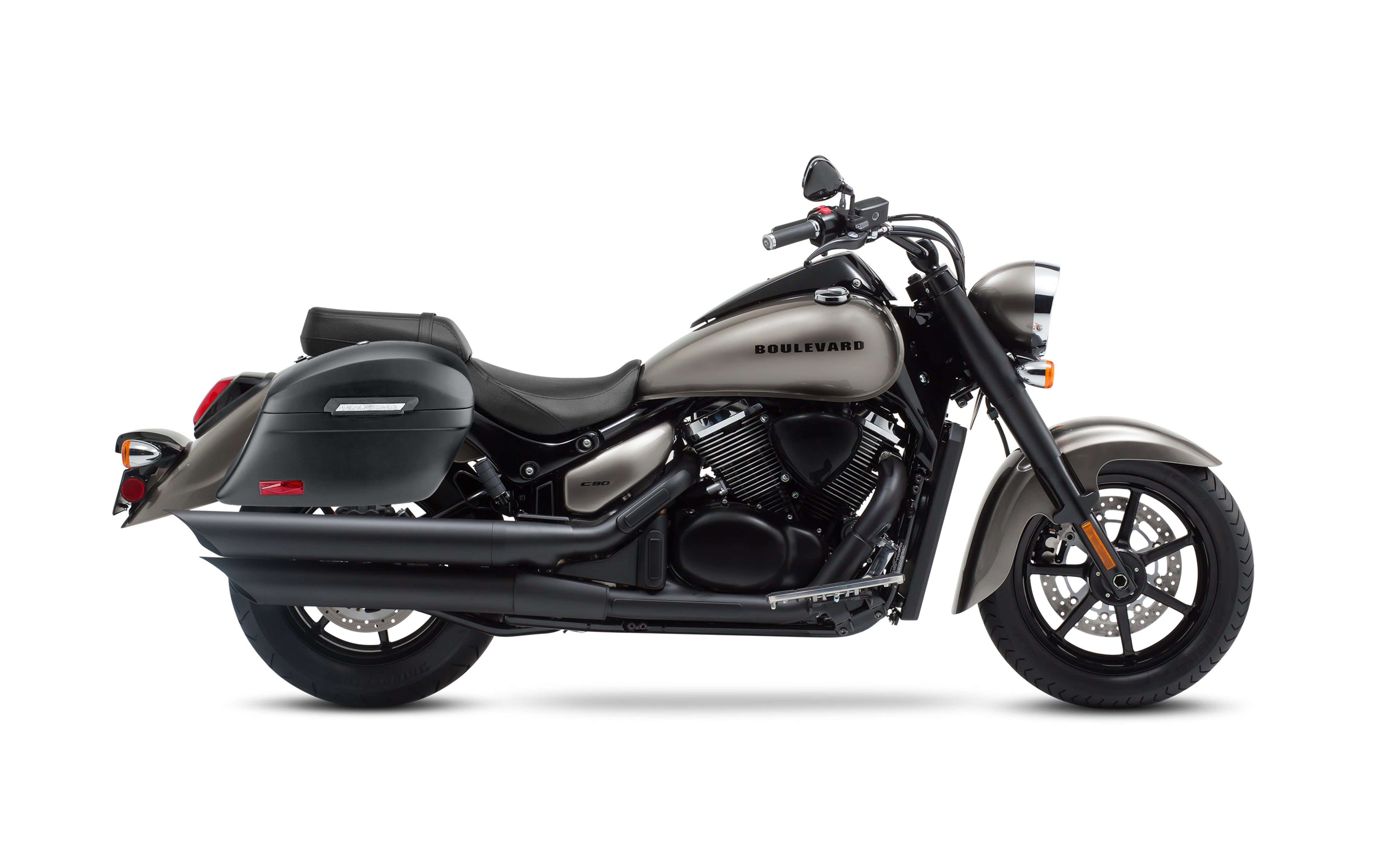 44L - Lamellar Stallion Extra Large Suzuki Boulevard C90 VL1500 Matte Motorcycle Hard Saddlebags Bag on Bike @expand