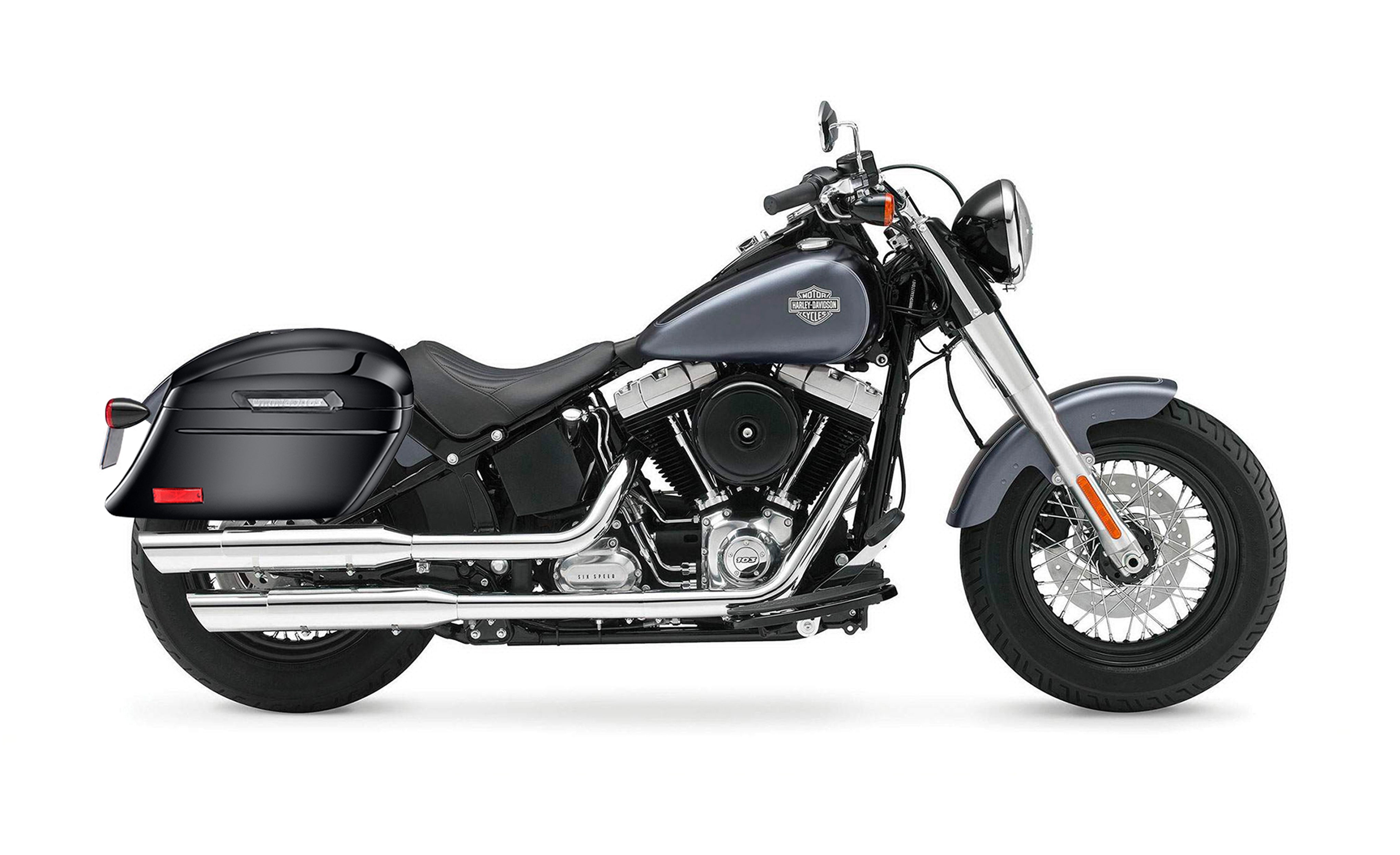 Viking 44L Lamellar Stallion Extra Large Harley Softail Slim FLS