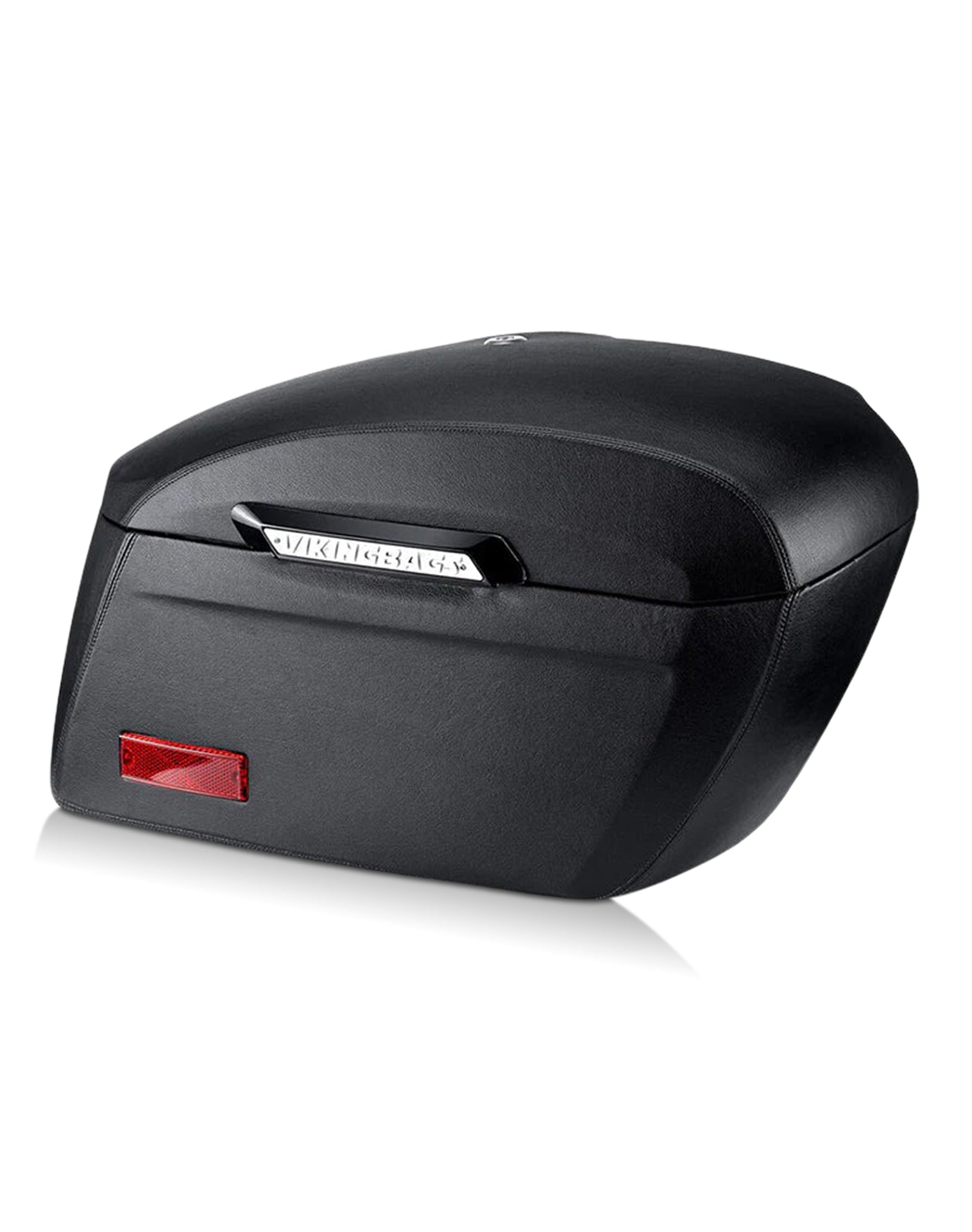 38L Lamellar Vale Extra Large Shock Cut-out Honda Shadow 1100 Aero Leather Covered Motorcycle Hard Saddlebags Main View