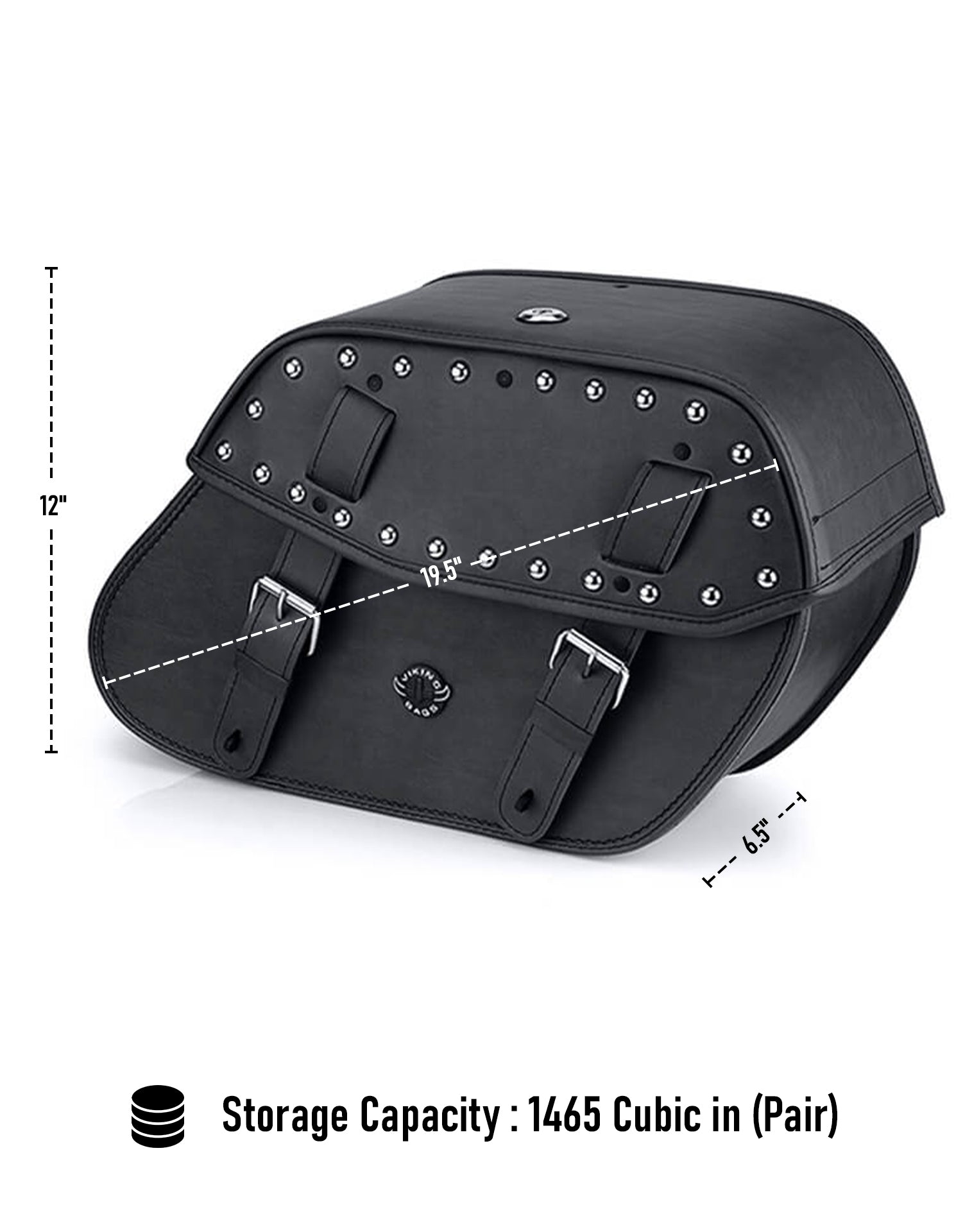 Viking 24L Odin Large CAN AM Spyder F3 Lockable Leather Studded