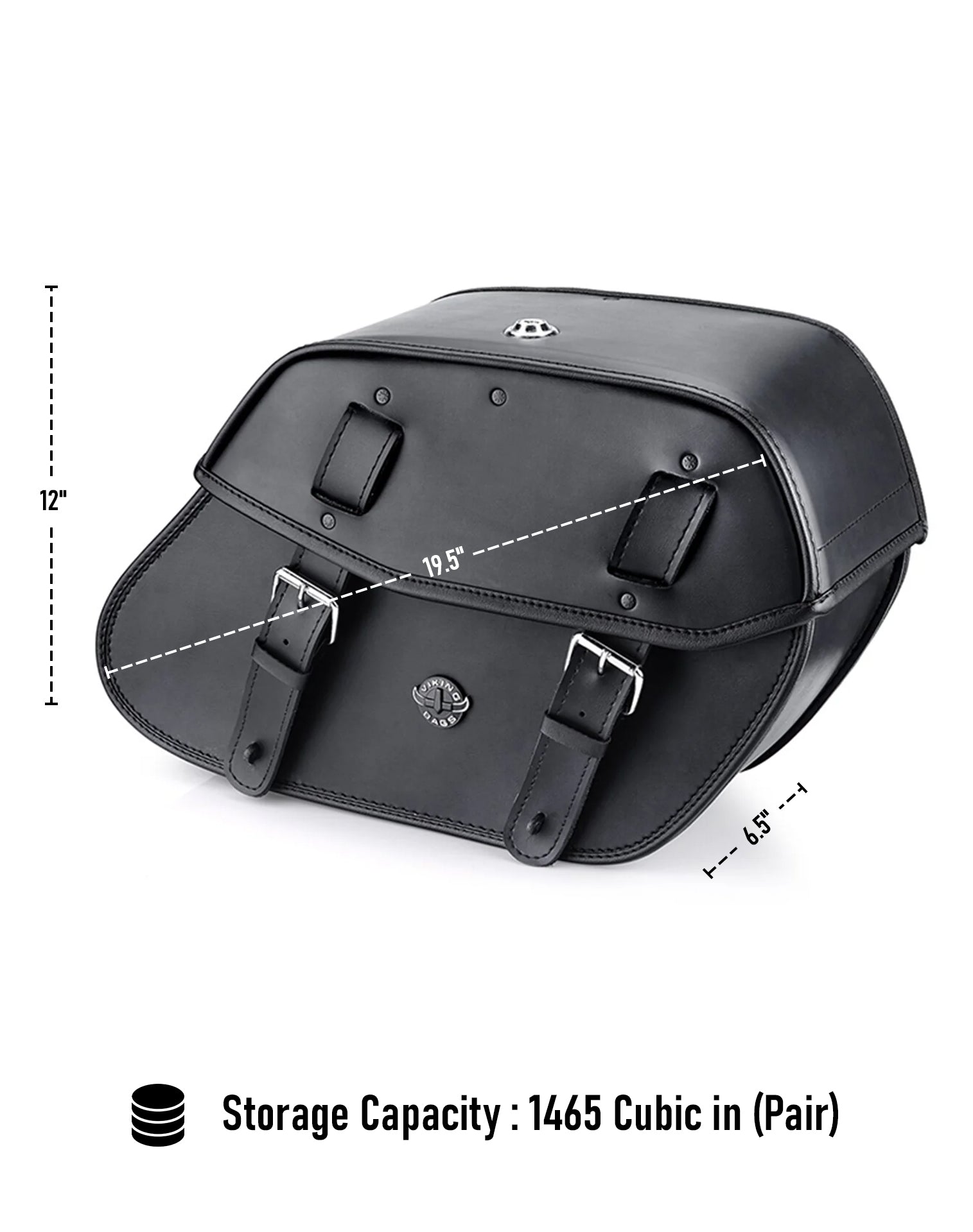 Viking Odin Large Suzuki Boulevard C109 Leather Motorcycle Saddlebags Can Store Your Ridings Gears