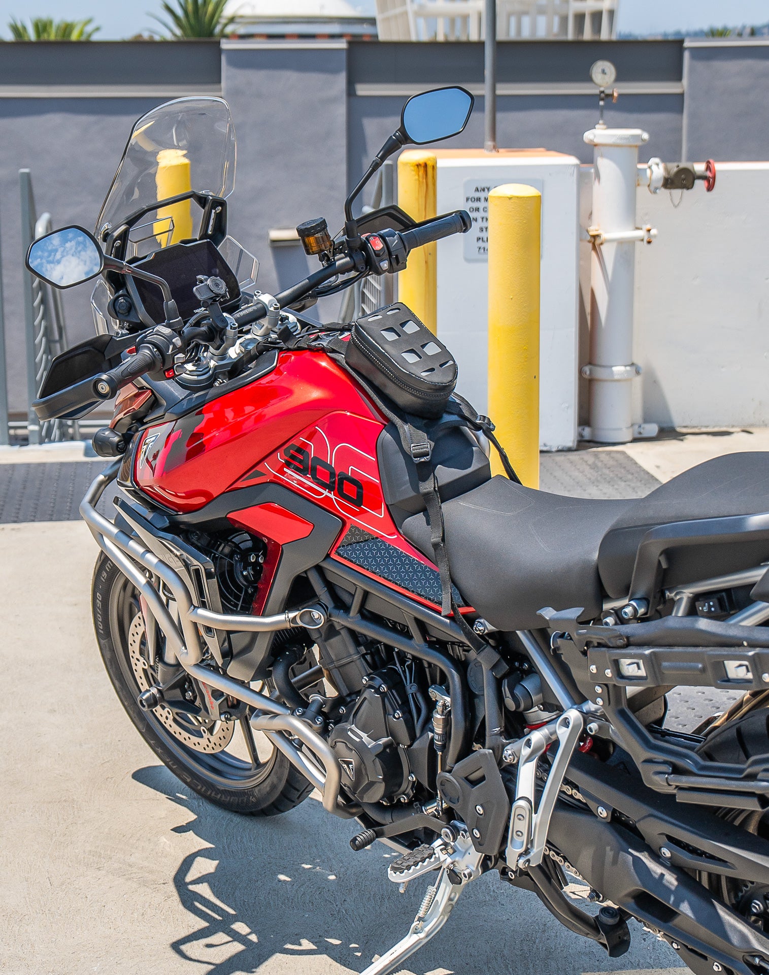 1L - Odyssey Triumph Adventure Touring Tank Bag Lifestyle Vertical