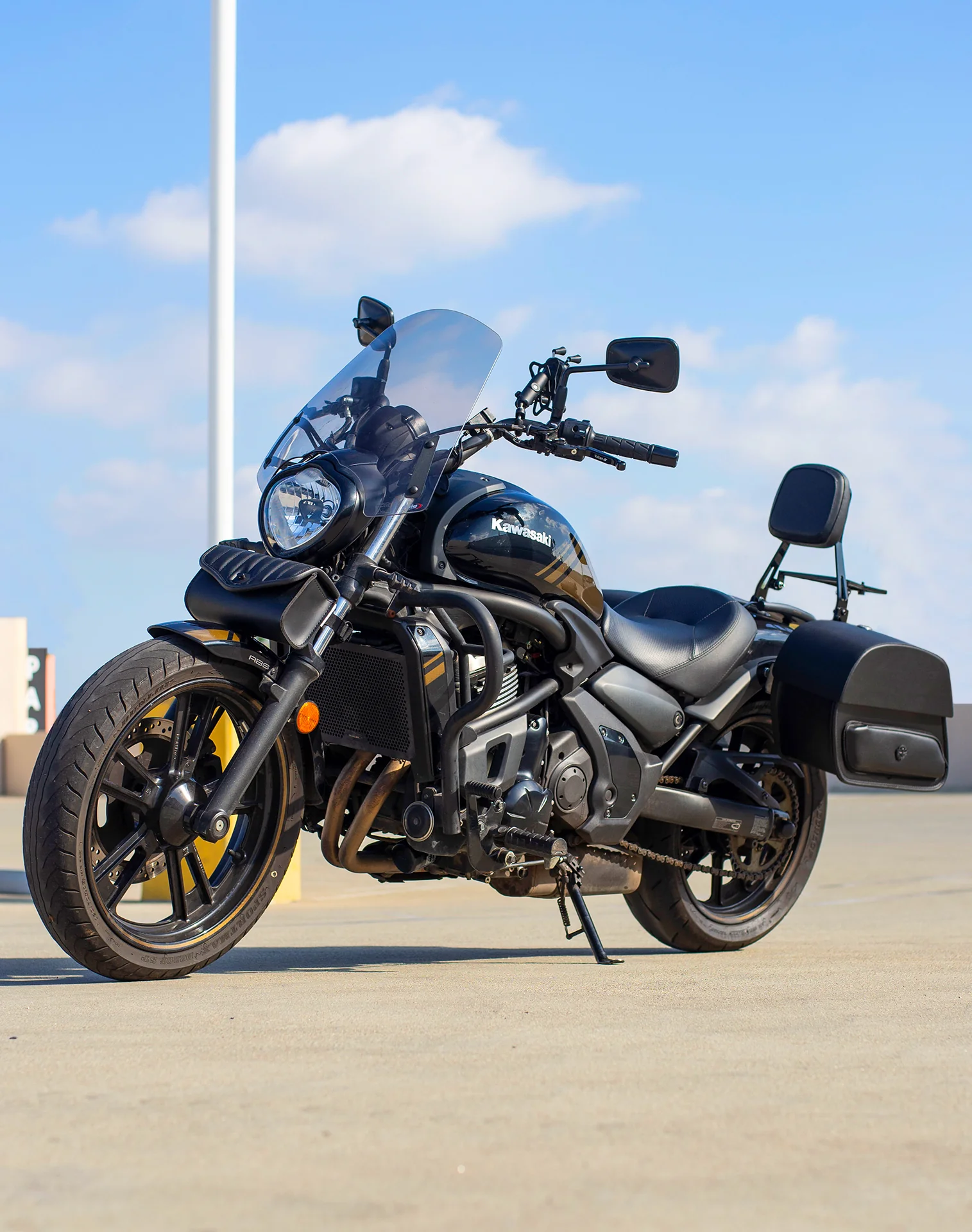 Viking Pantheon Medium Kawasaki Vulcan S Leather Motorcycle Saddlebags Can Store Your Ridings Gears