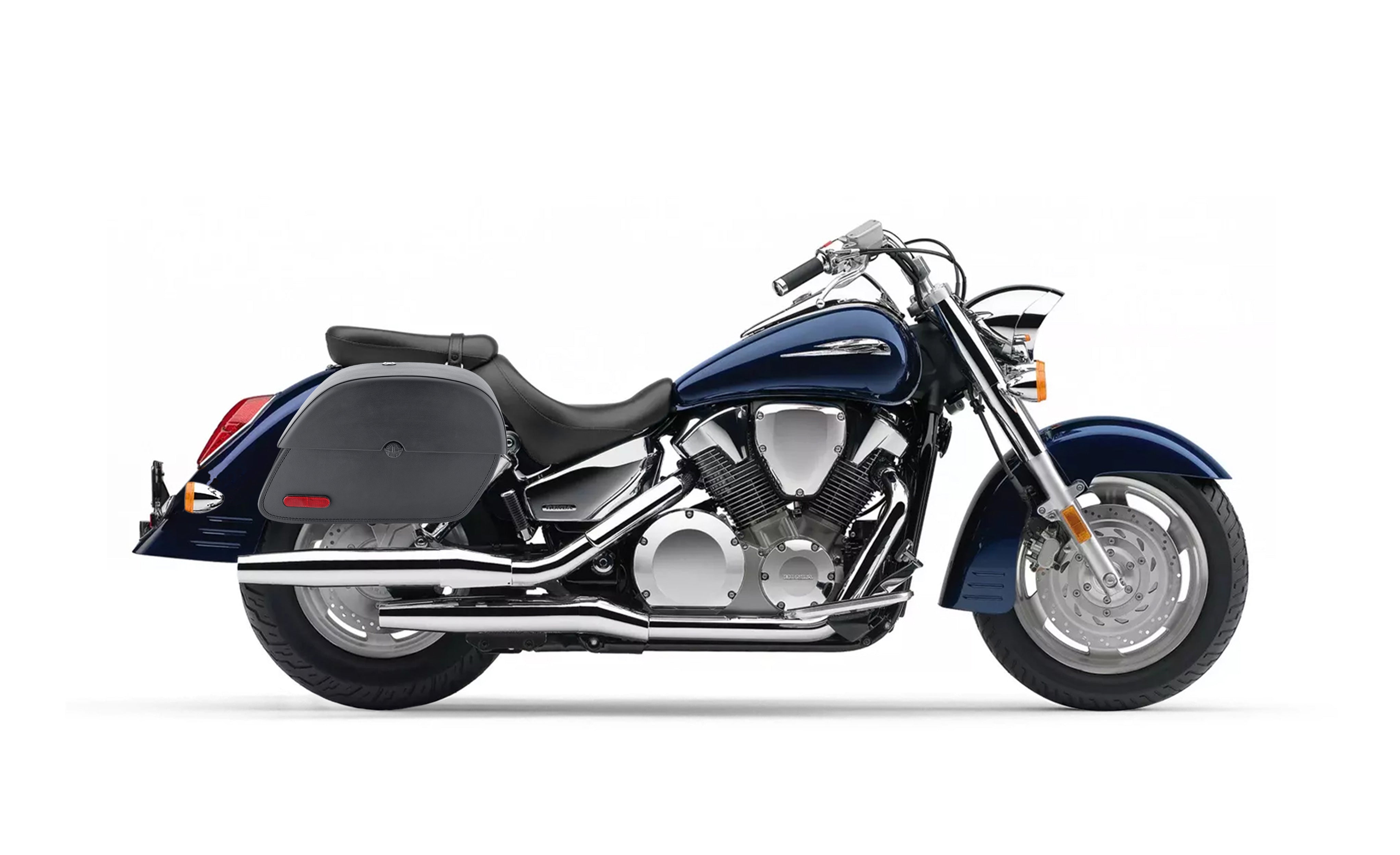 Viking 28L Panzer Medium Honda VTX 1300 R Retro Leather Motorcycle