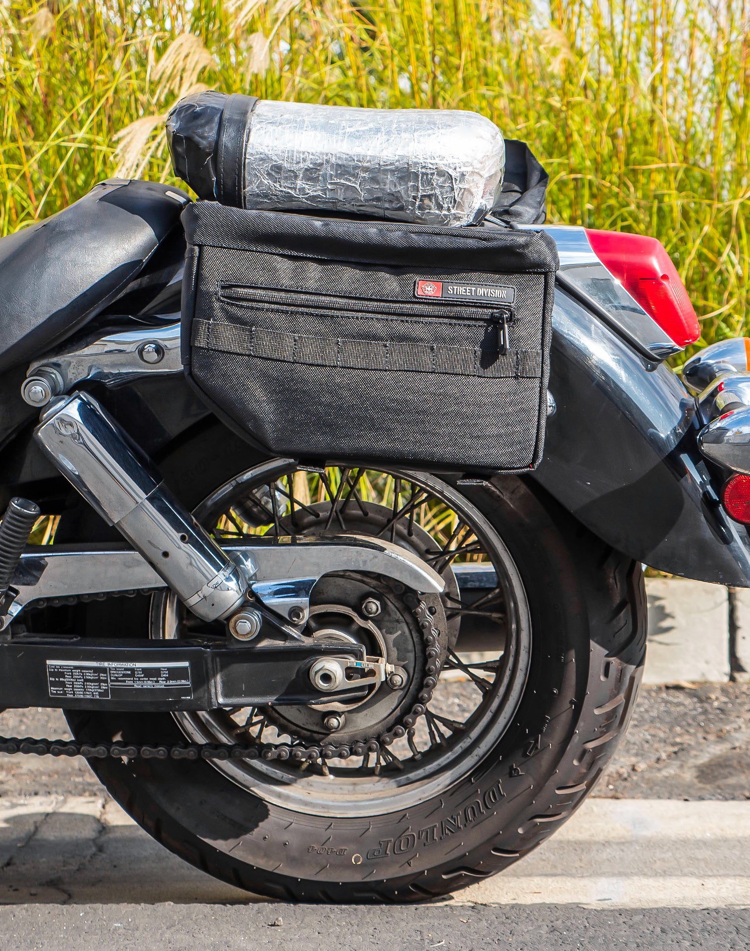 18L- Patriot Large Honda Shadow 750 Ace Motorcycle Throw Over Saddlebags v2