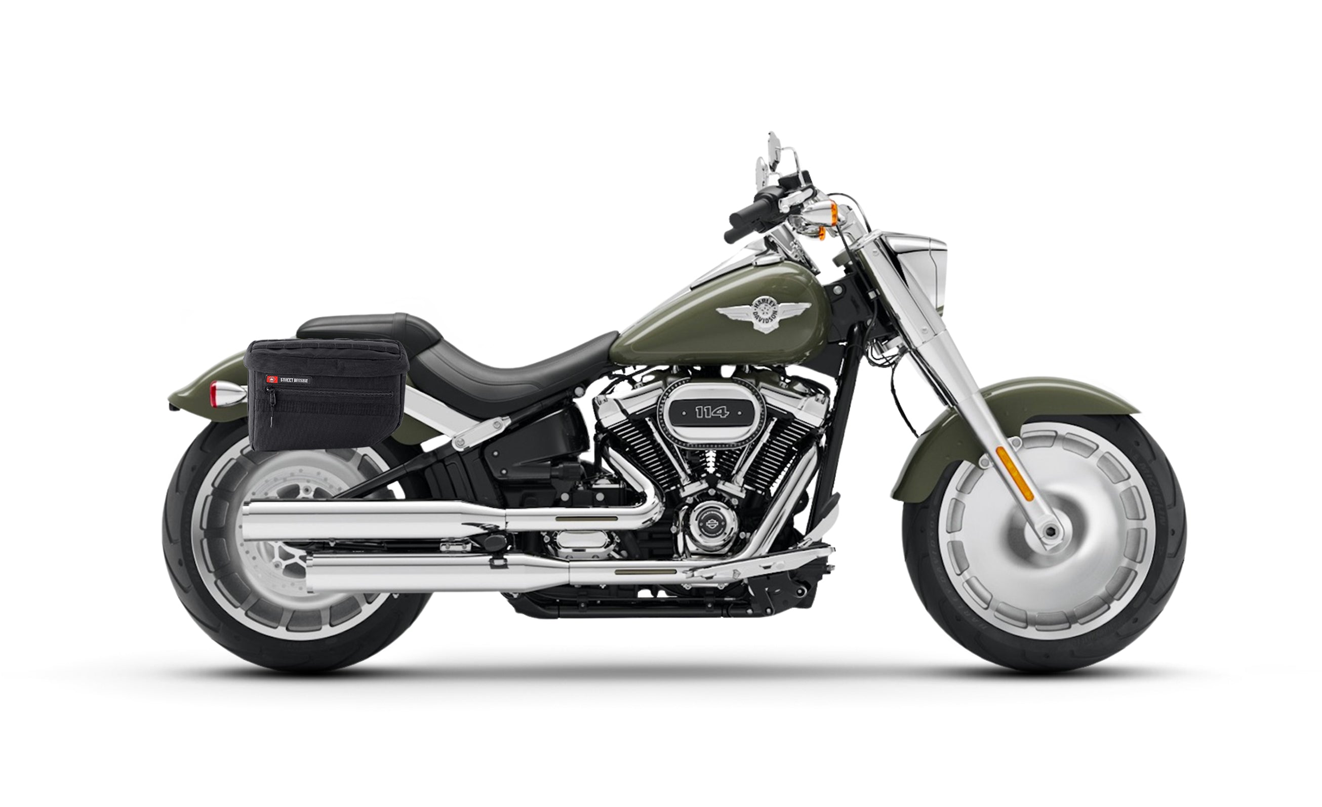 27L - Patriot Large Motorcycle Throw Over Saddlebags for Harley Softail Fat Boy FLFB/S @expand