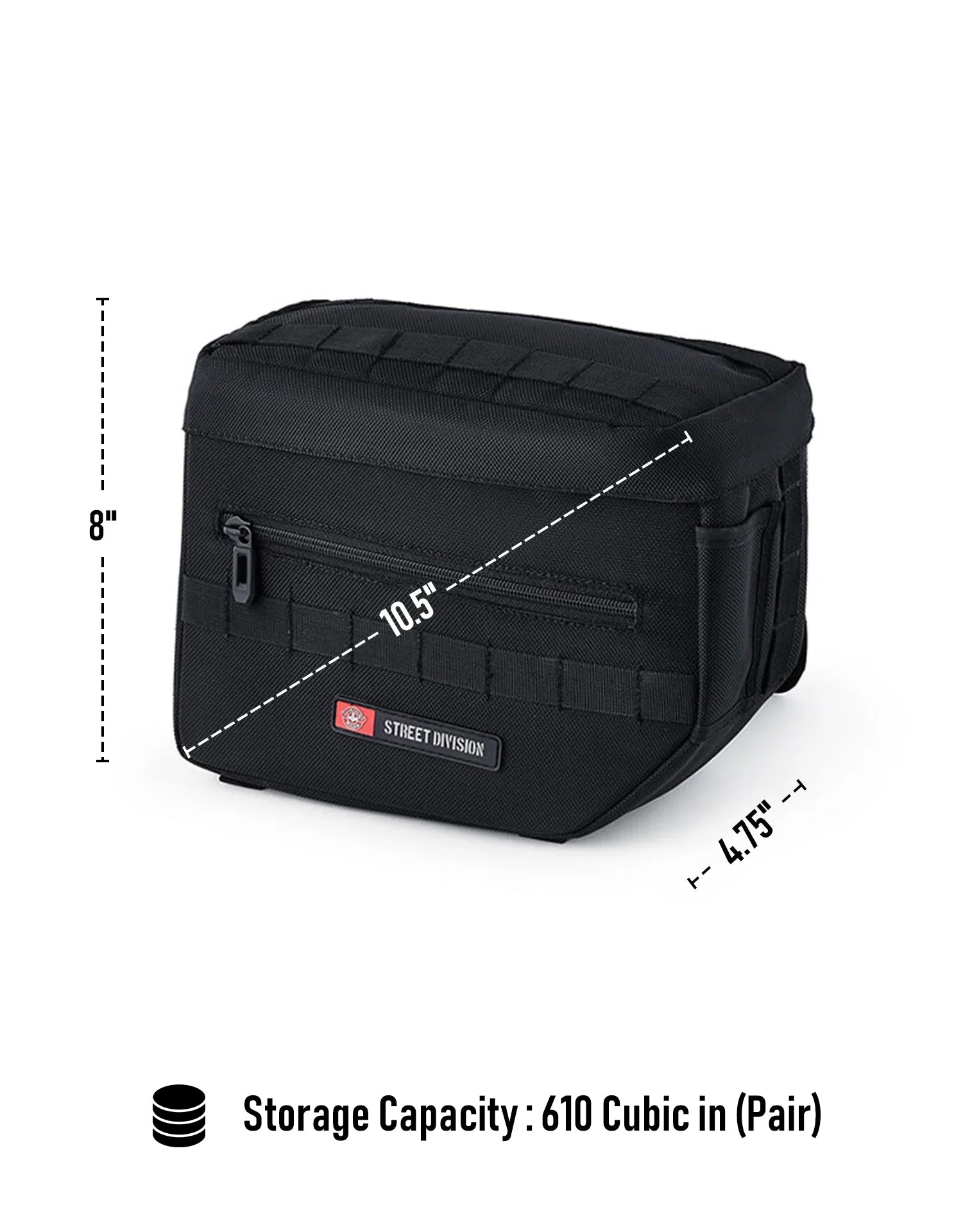 10L - Patriot Small Throw Over Saddlebags for Harley Softail Deadwood Storage Capacity