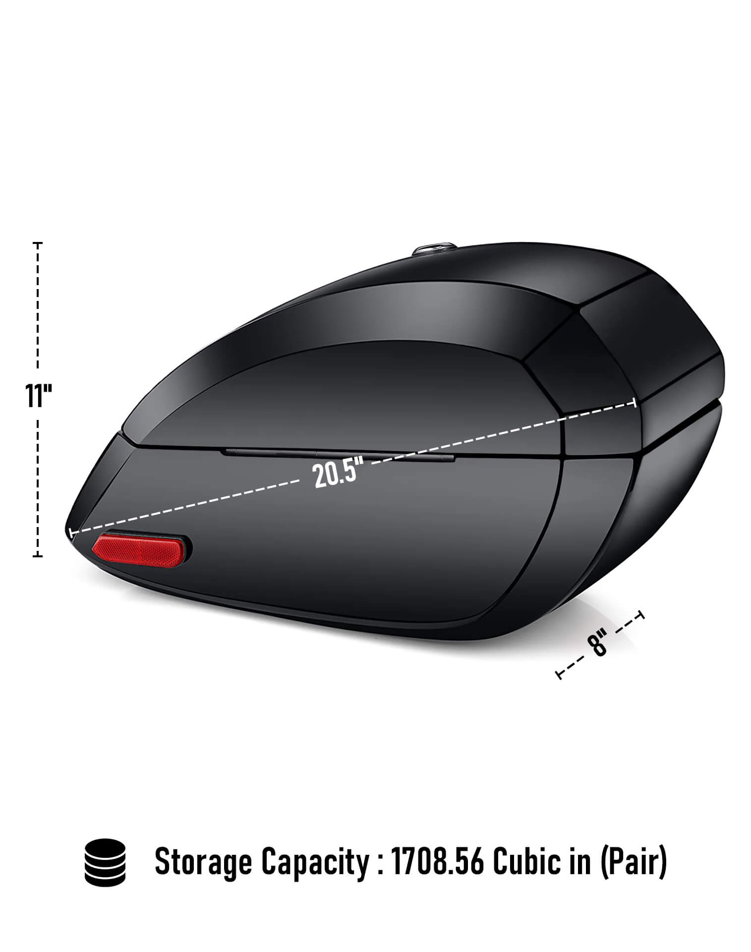 28L - Phantom Large Indian Springfield Darkhorse Painted Motorcycle Hard Saddlebags Storage Capacity