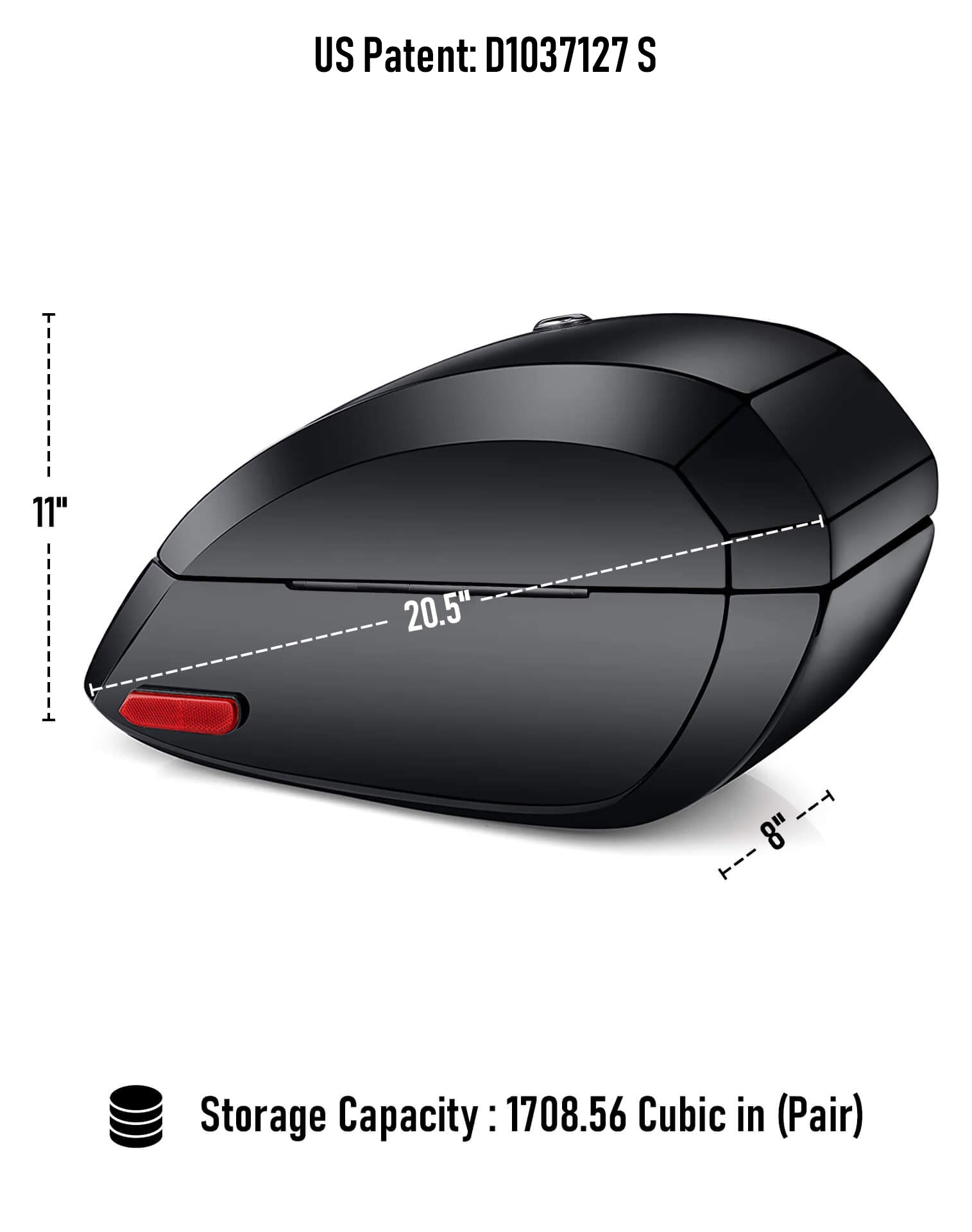 28L - Phantom Large Painted Motorcycle Hard Saddlebags For Harley Softail Custom FXSTC Storage Capacity