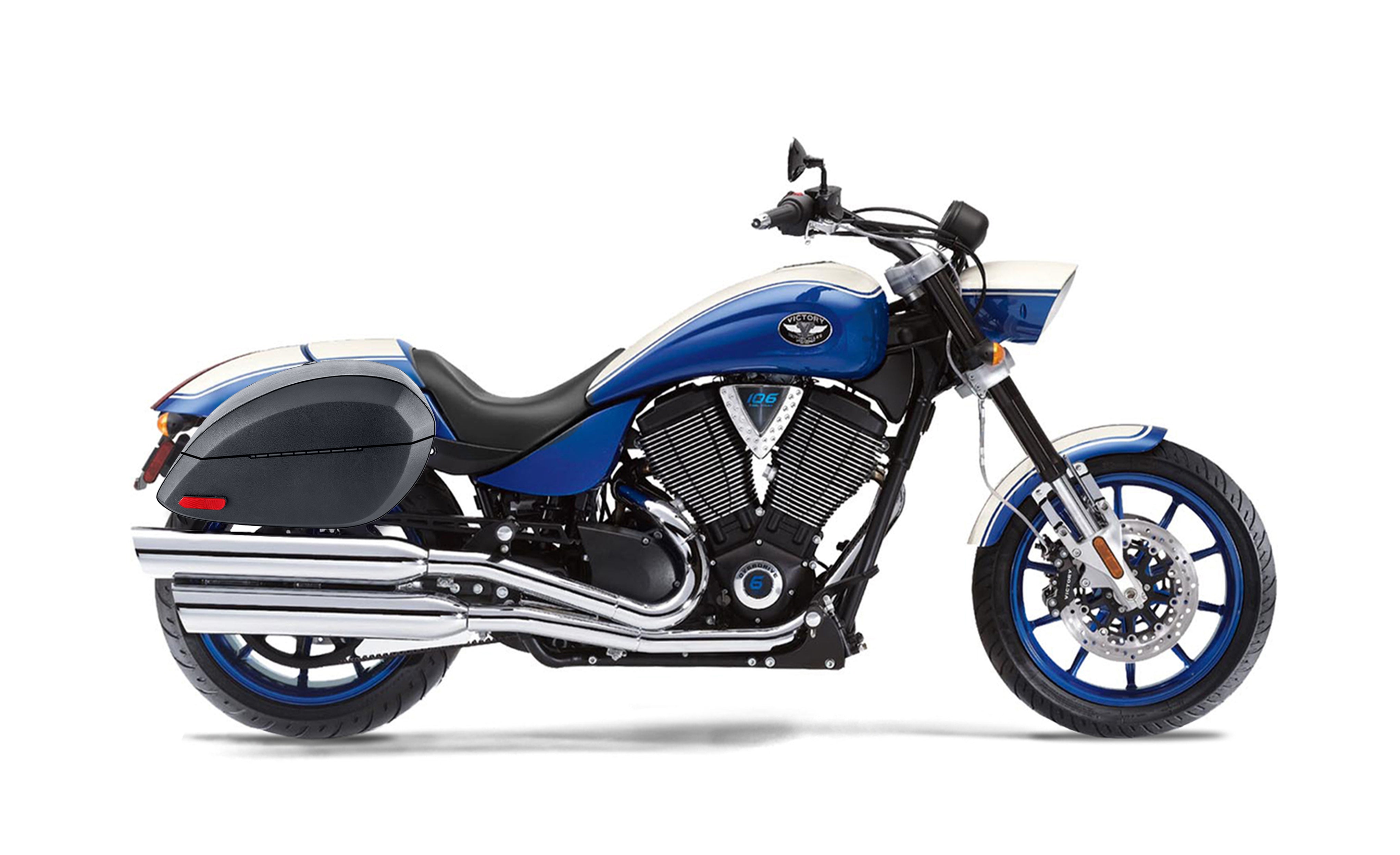 ヴァイキングヘルム Viking 28L Phantom Large Victory Hammer Leather Wrap Hard Saddlebags