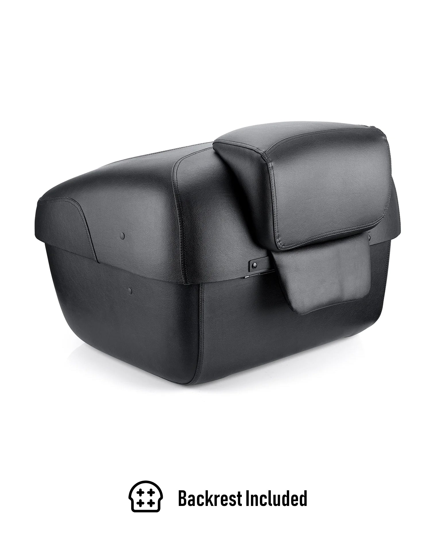 69L - Premium Extra Large Leather Wrapped Hard Motorcycle Trunk