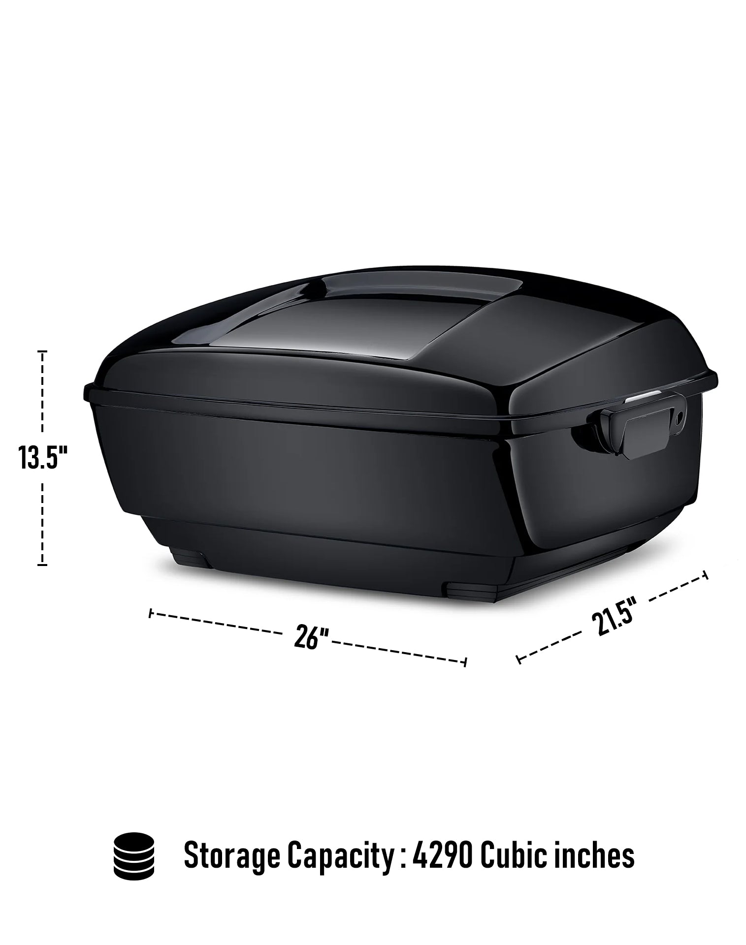 70L - Premium Extra Large Motorcycle Trunk for Harley Touring Storage Capacity