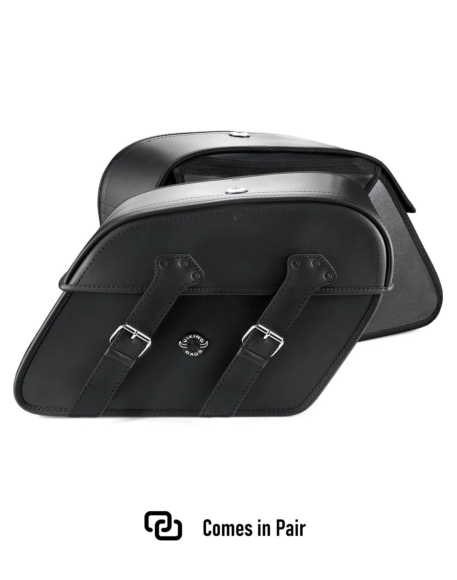 Viking 40L Raven XL Honda 1500 Valkyrie Tourer Leather Motorcycle Saddlebags