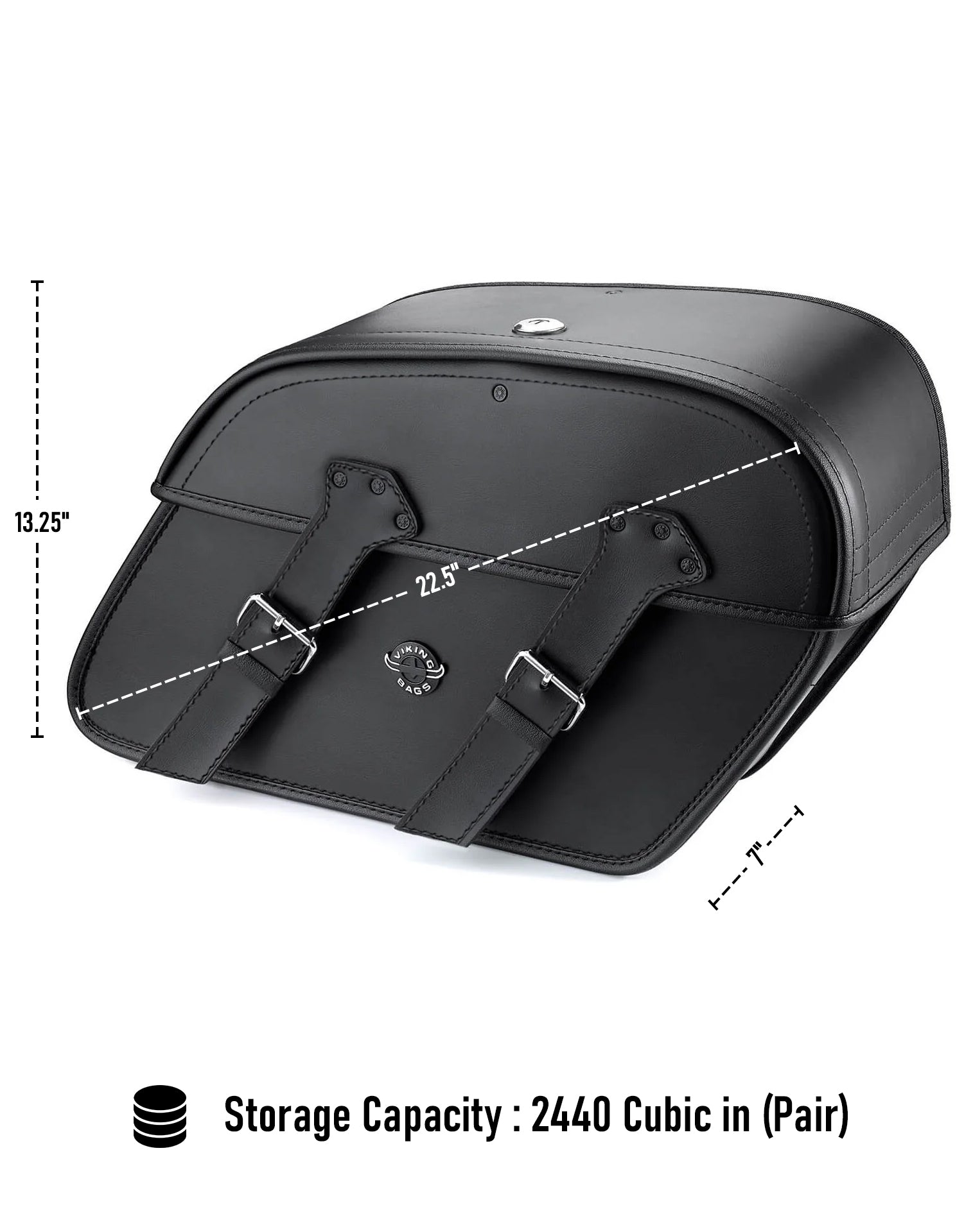 Viking Raven Extra Large Leather Motorcycle Saddlebags For Harley Softail Low Rider Fxlr Can Store Your Ridings Gears
