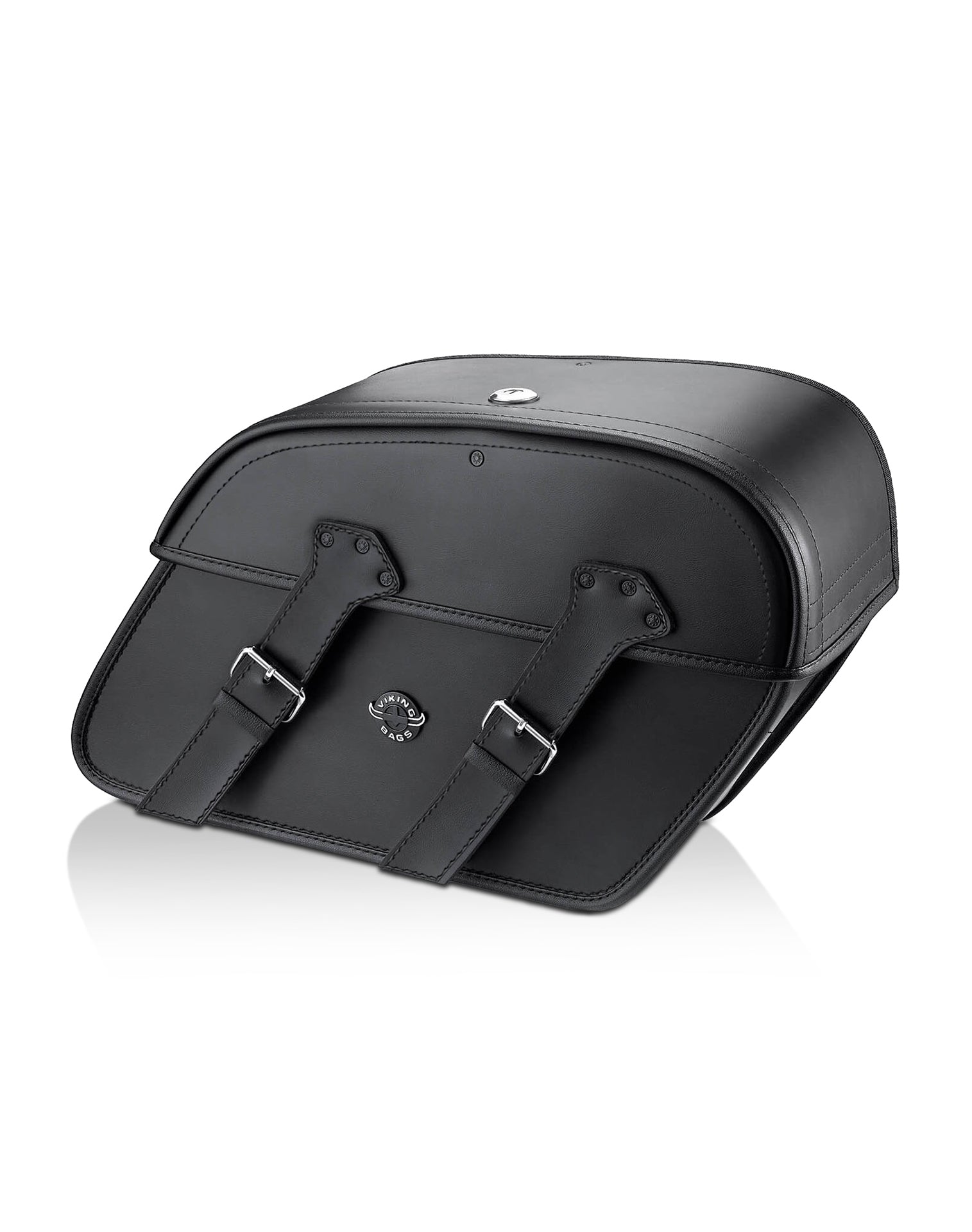 Viking Raven Large Motorcycle Leather Saddlebags For Harley Softail Sport Glide Flsb Main View