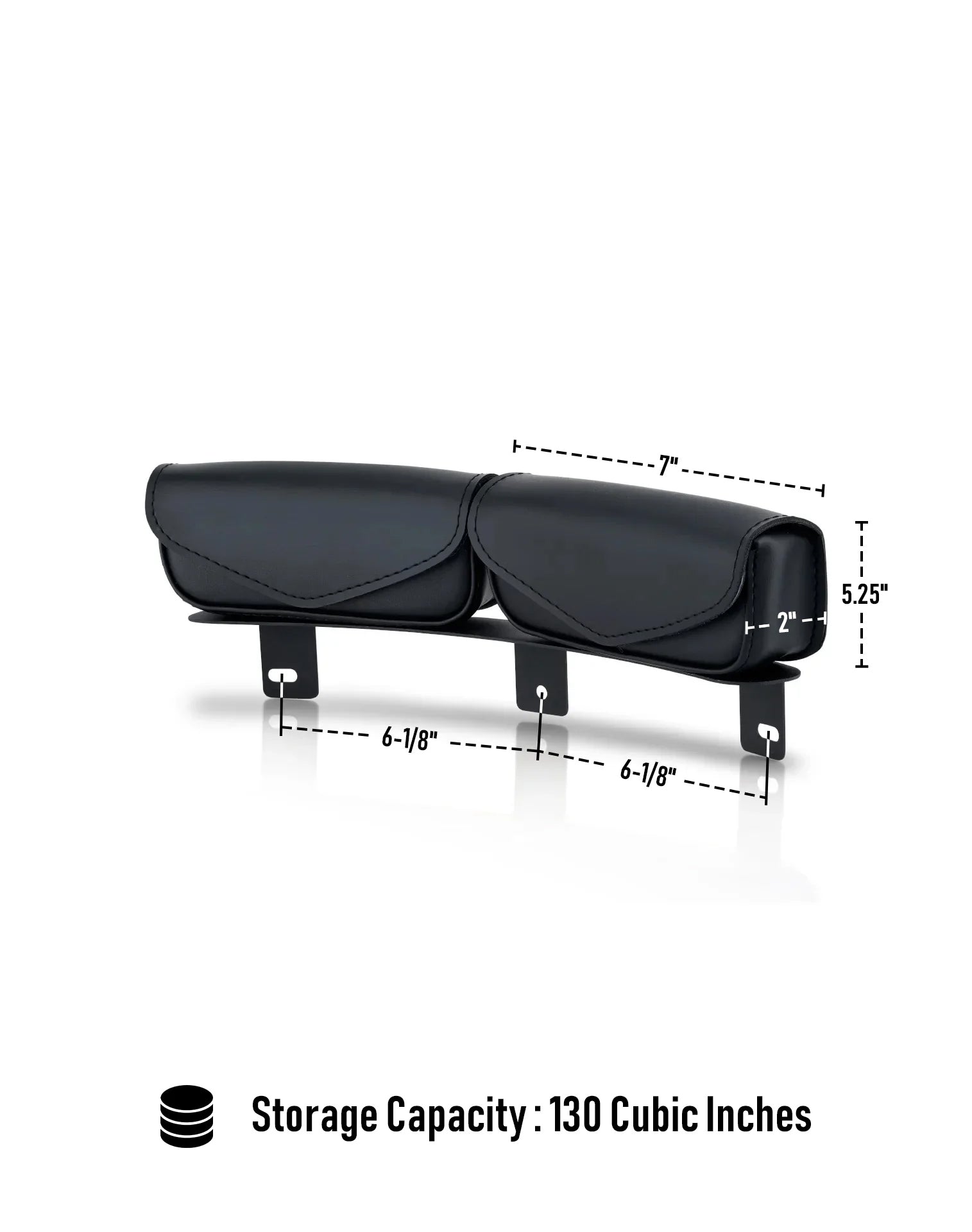 Viking Revival 2-Pocket Motorcycle Windshield Bag for Harley Touring Storage Capacity