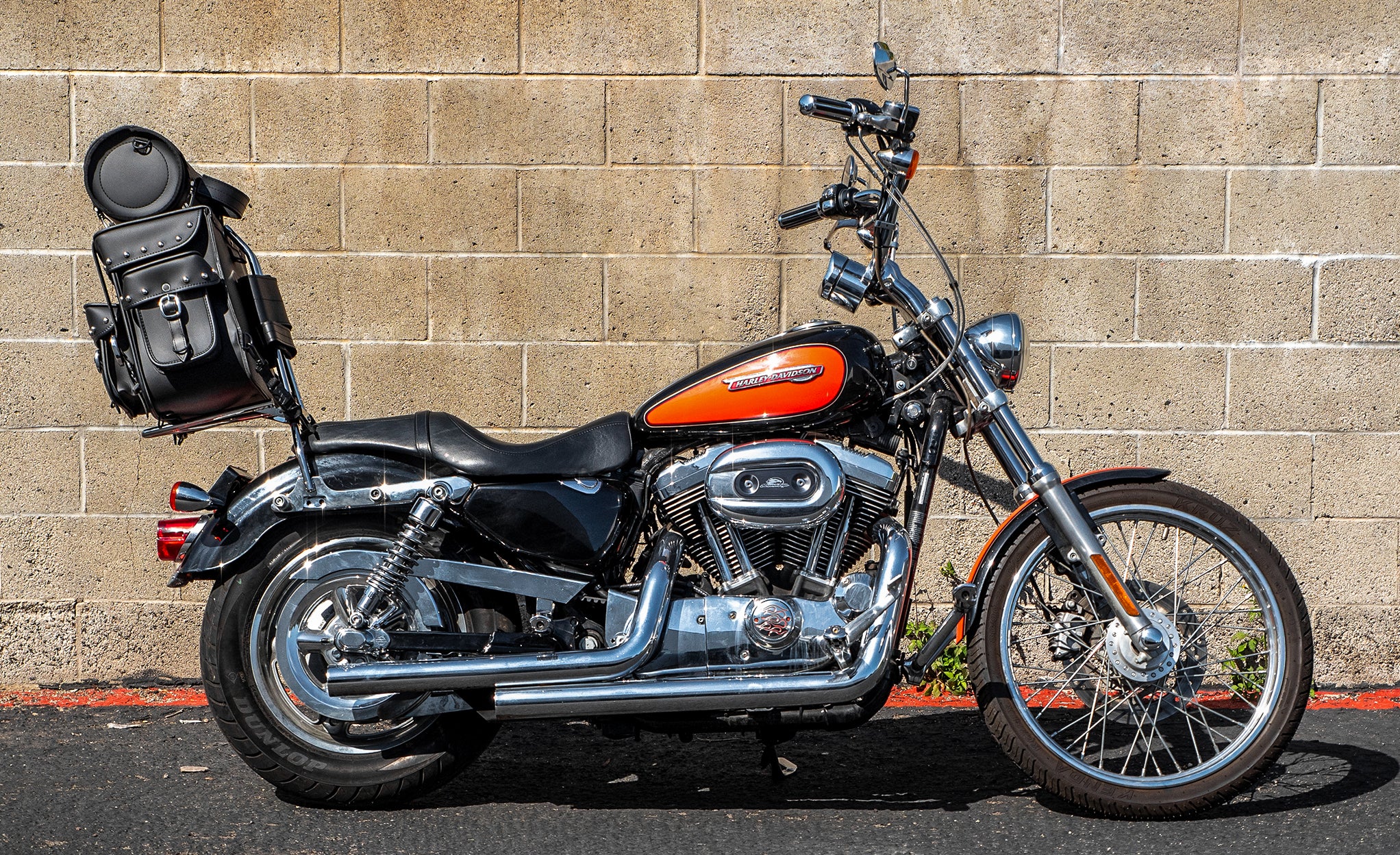 35L - Revival Series XL Yamaha Studded Motorcycle Sissy Bar Bag @expand