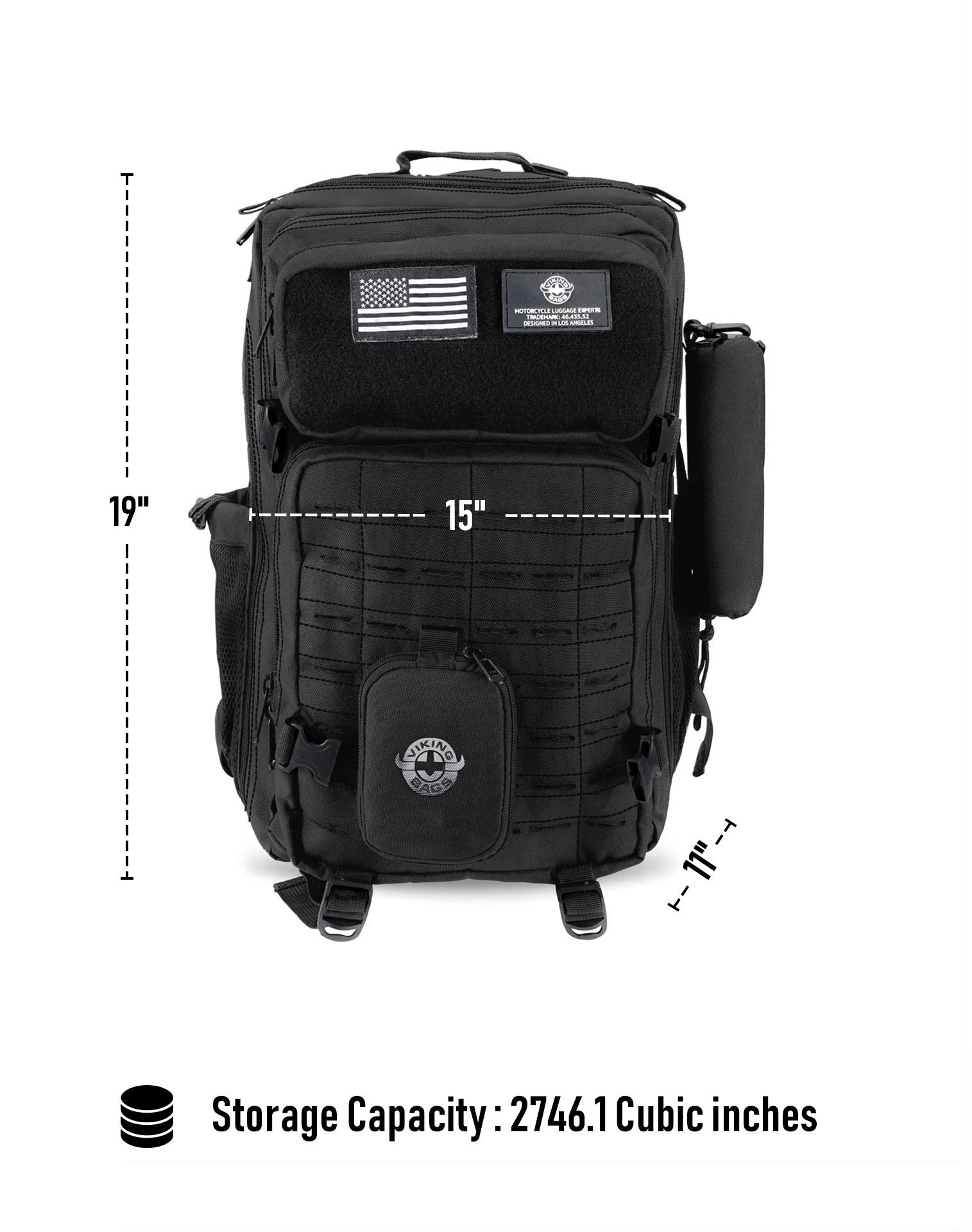 45L - Tactical XL Yamaha Motorcycle Sissy Bar Backpack