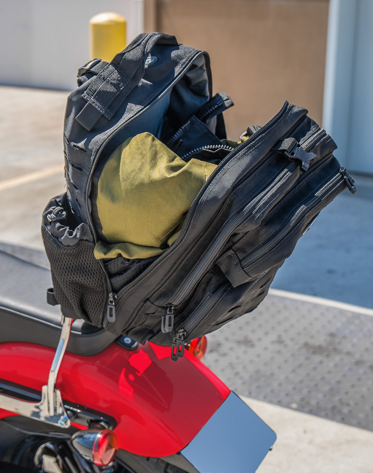 45L - Tactical XL Motorcycle Tail Bag Life Style 4