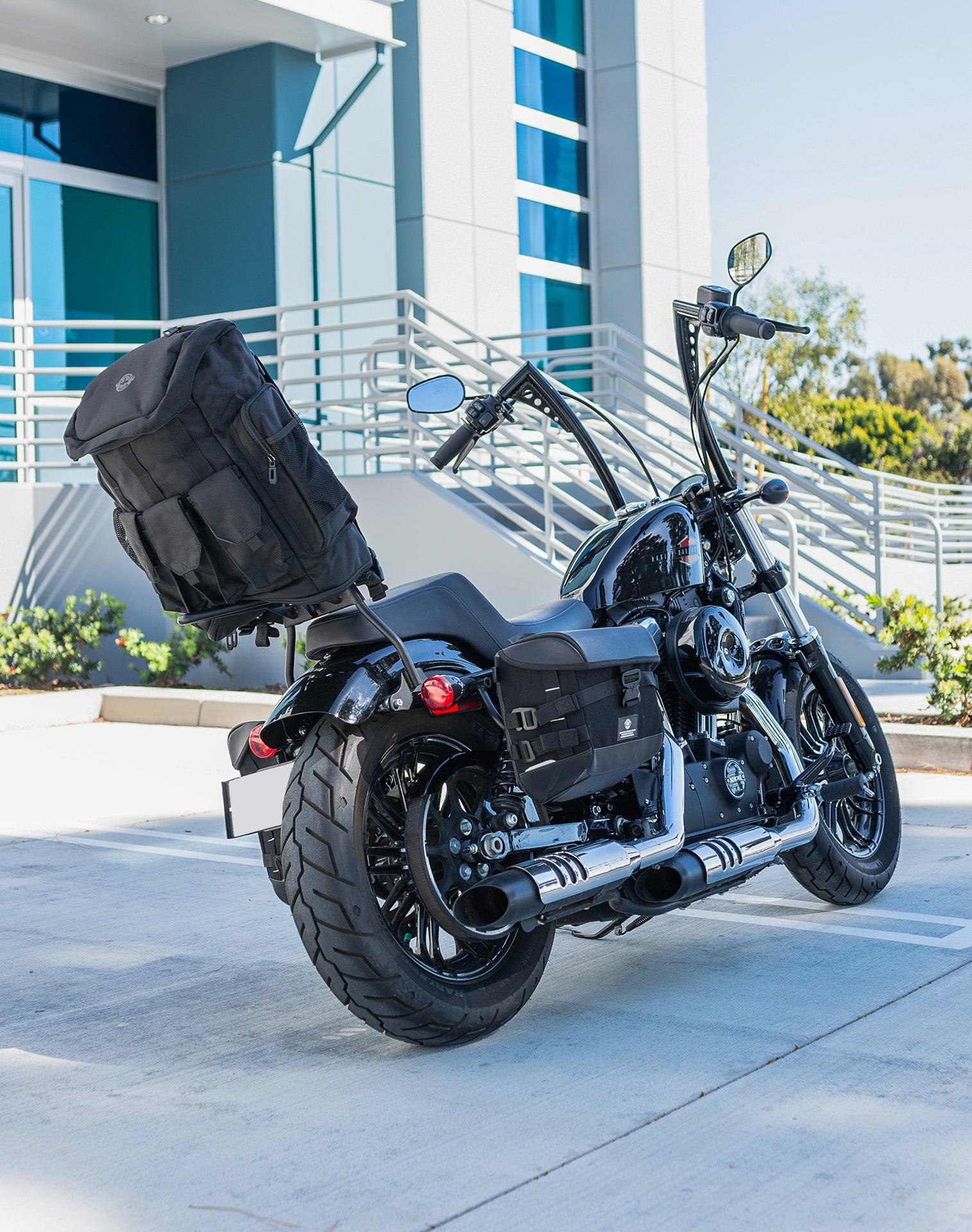 32L - Trident Large Motorcycle Tail Bag for Harley Davidson
