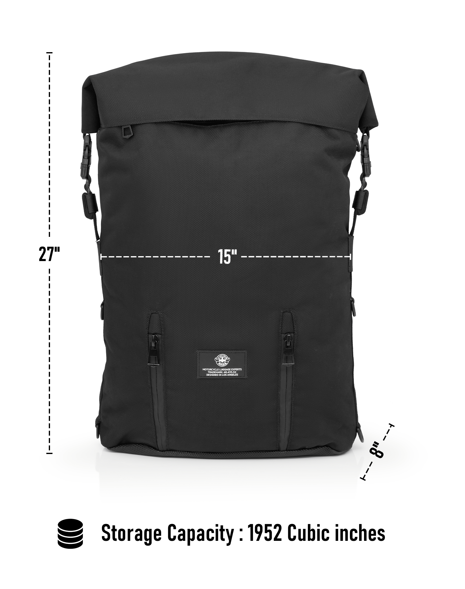 32L - Vanguard Large Dry Hyosung Motorcycle Sissy Bar Bag