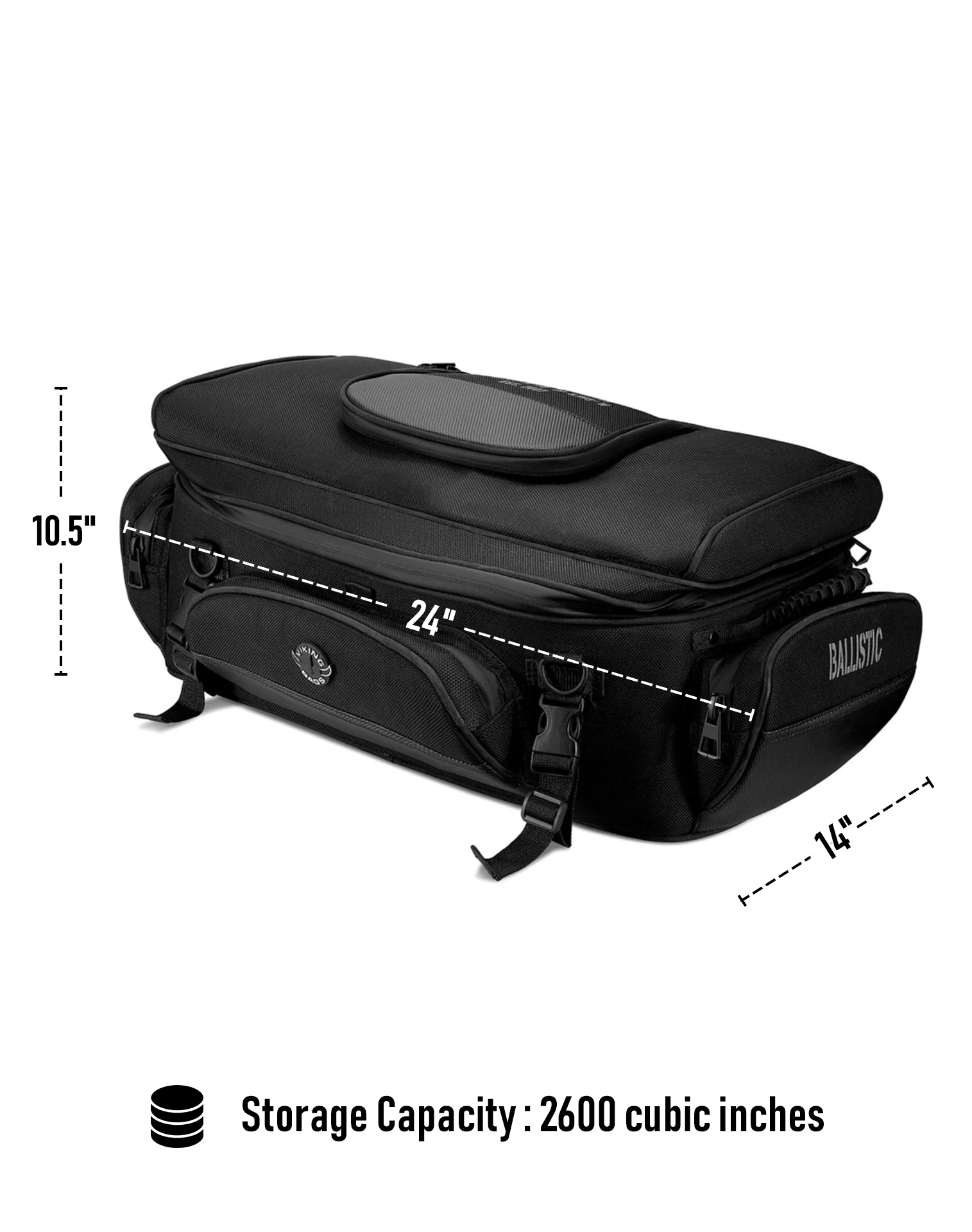42L - Voyage Elite XL Kawasaki Motorcycle Luggage Rack Bag