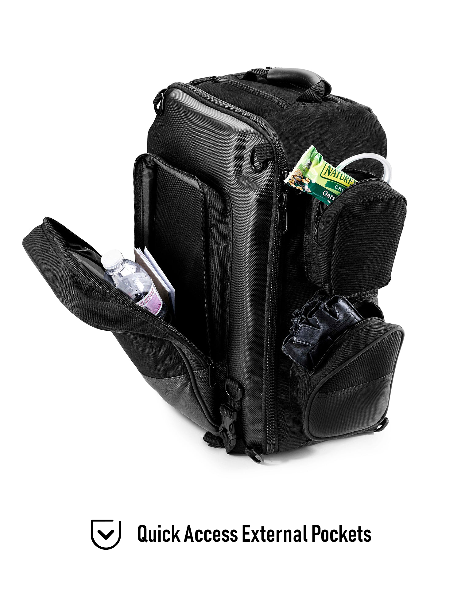 30L - Voyage Large Hyosung Motorcycle Tail Bag Quick Access External Pockets