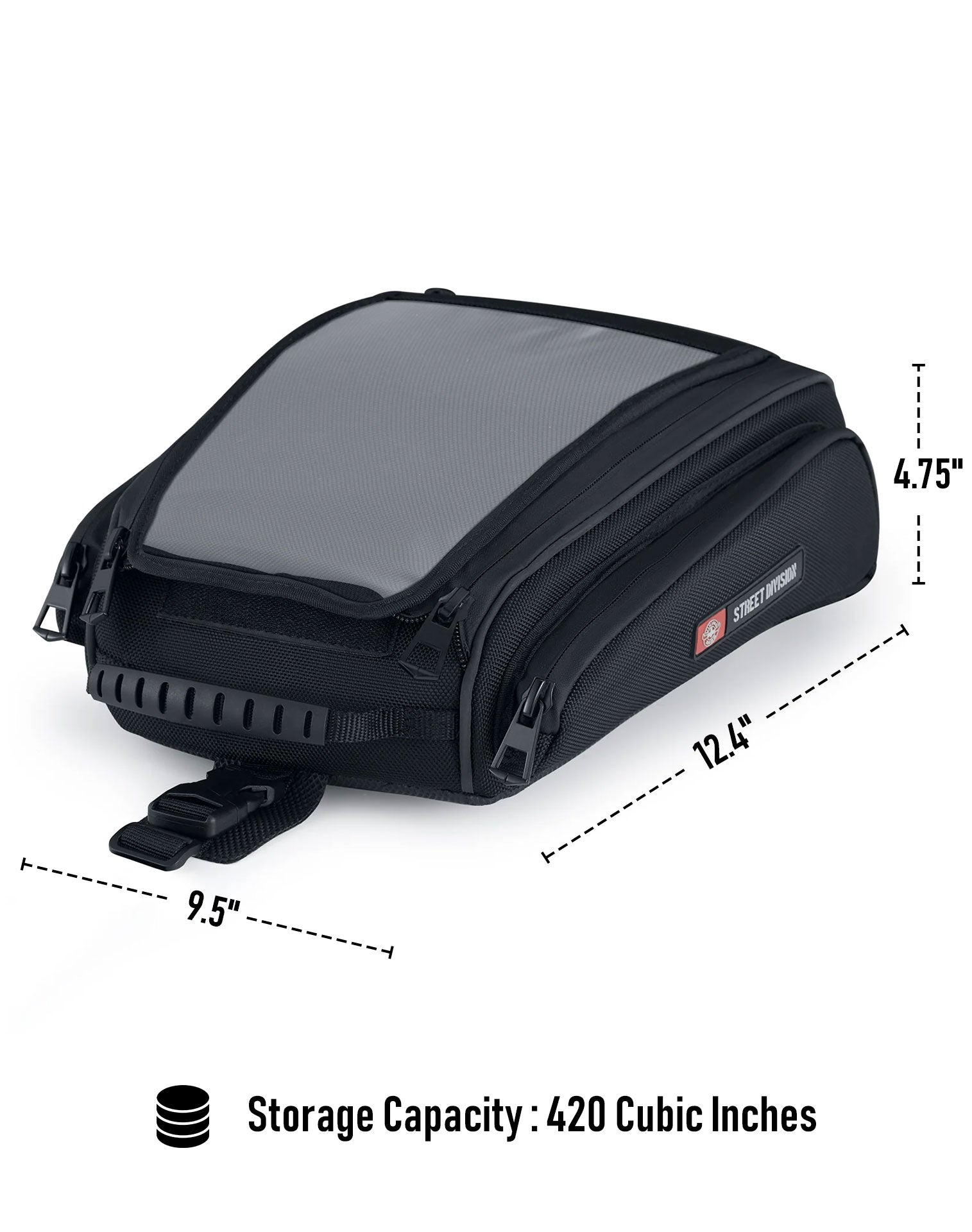 7L - Voyage Tank Bag for Harley Softail Deadwood Storage Capacity