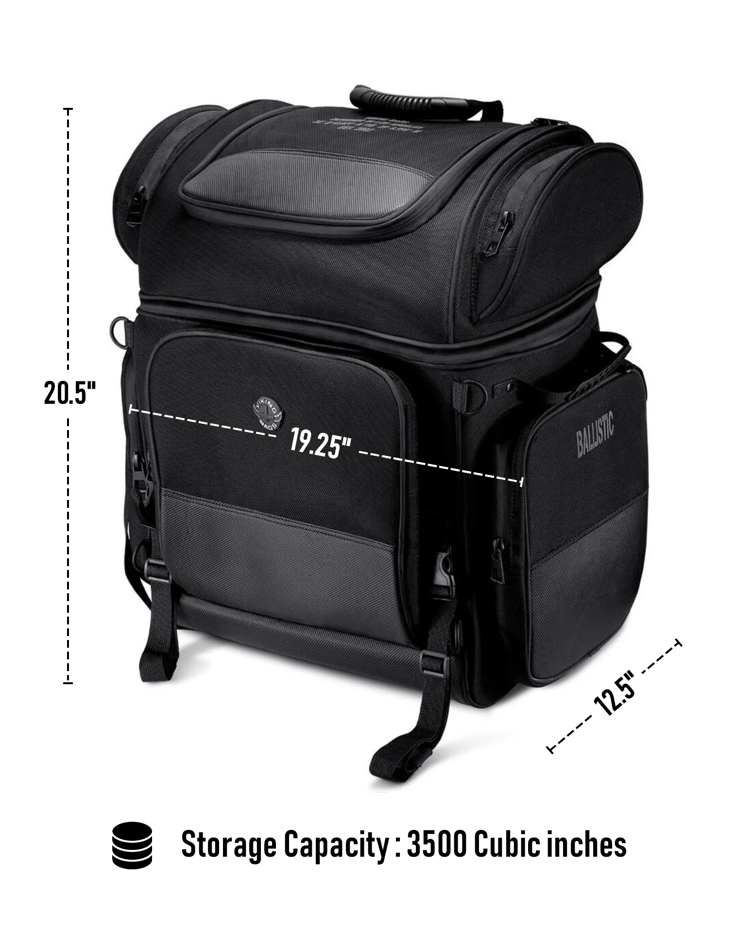 57L - Voyage Premium XL Kawasaki Motorcycle Tail Bag