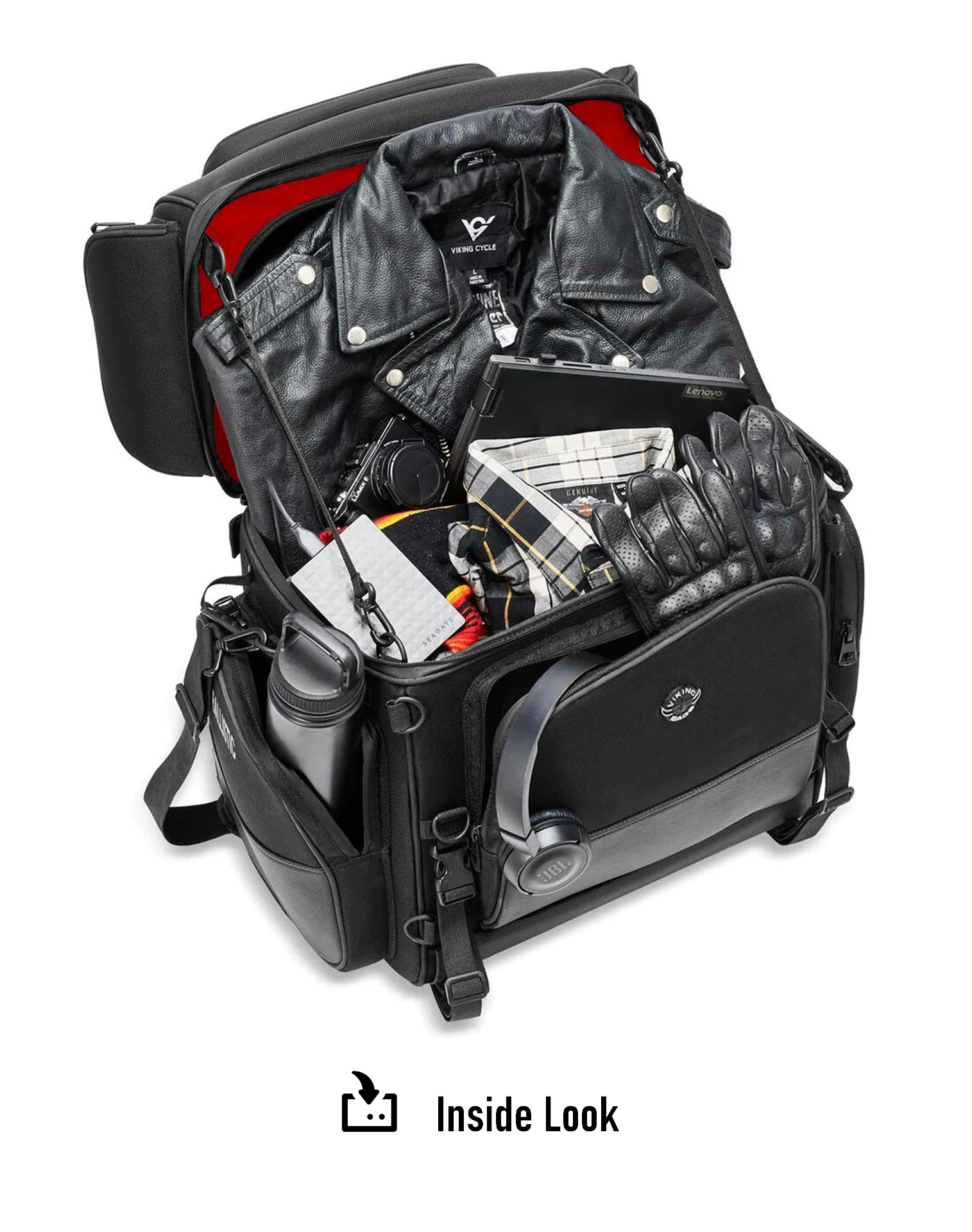 57L - Voyage Premium XL Motorcycle Sissy Bar Bag