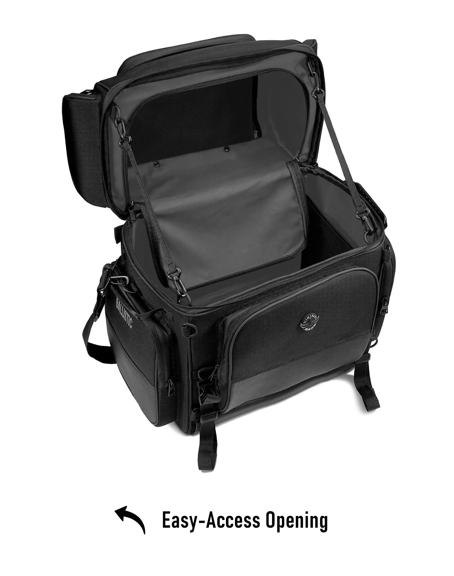57L - Voyage Premium XL Victory Motorcycle Sissy Bar Bag Easy-Access Opening