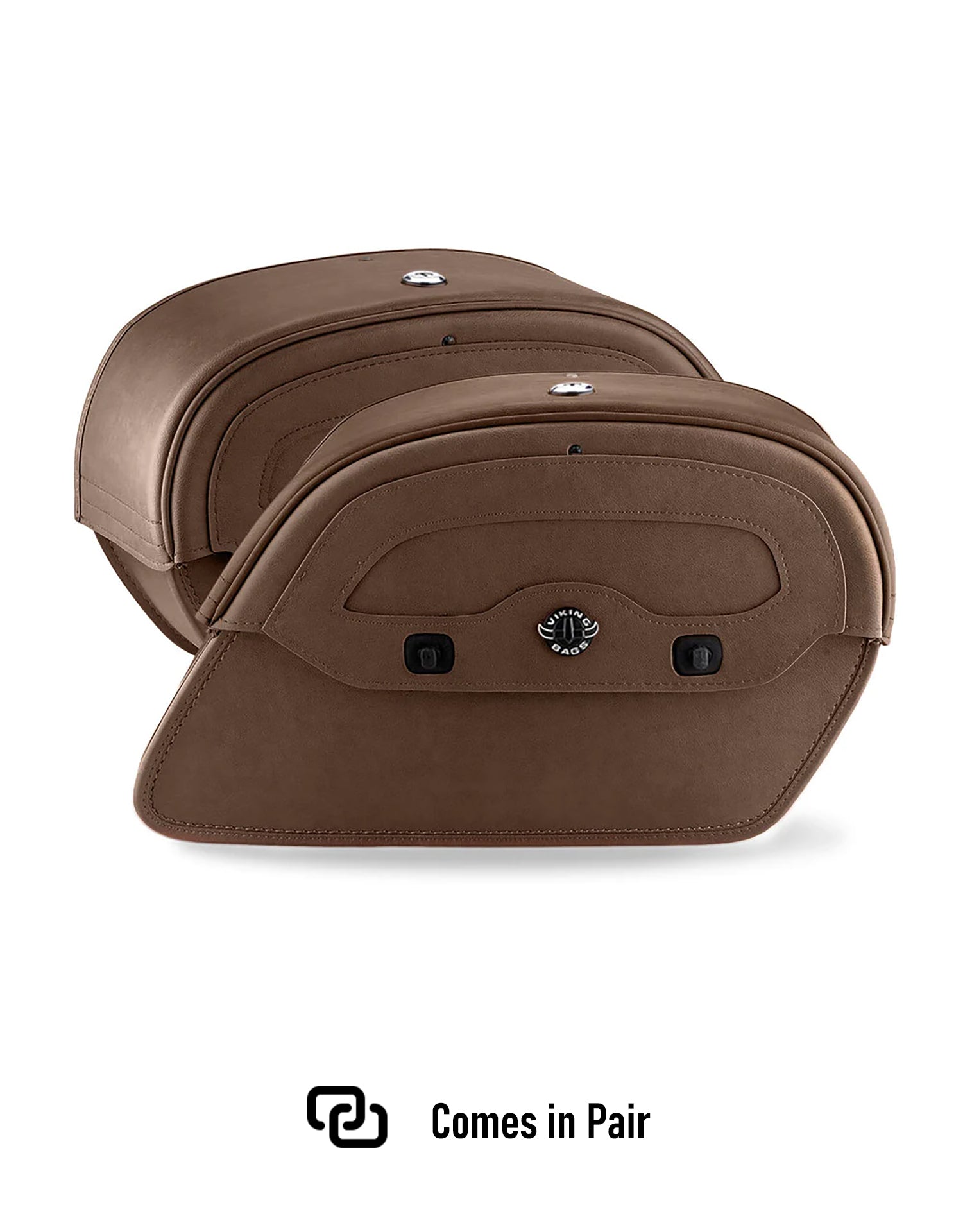 32L Warrior Brown Large CAN AM Spyder F3 Leather Motorcycle Saddleba