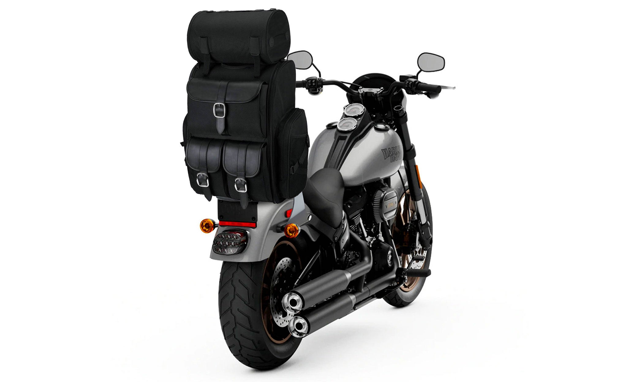 Viking Highway Extra Large Plain Motorcycle Sissy Bar Bag Bag on Bike View @expand