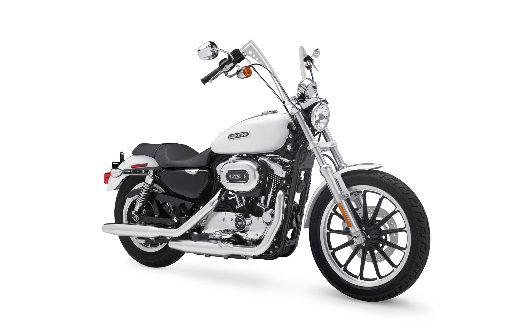 Viking Iron Born 12" Handlebar For Harley Sportster 1200 Low XL1200L Chrome Bag on Bike View @expand
