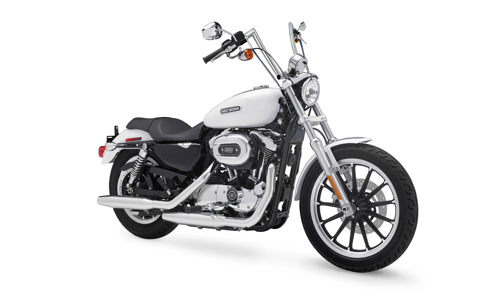 Viking Iron Born 9" Handlebar for Harley Sportster 1200 Low XL1200L Chrome Bag on Bike View @expand