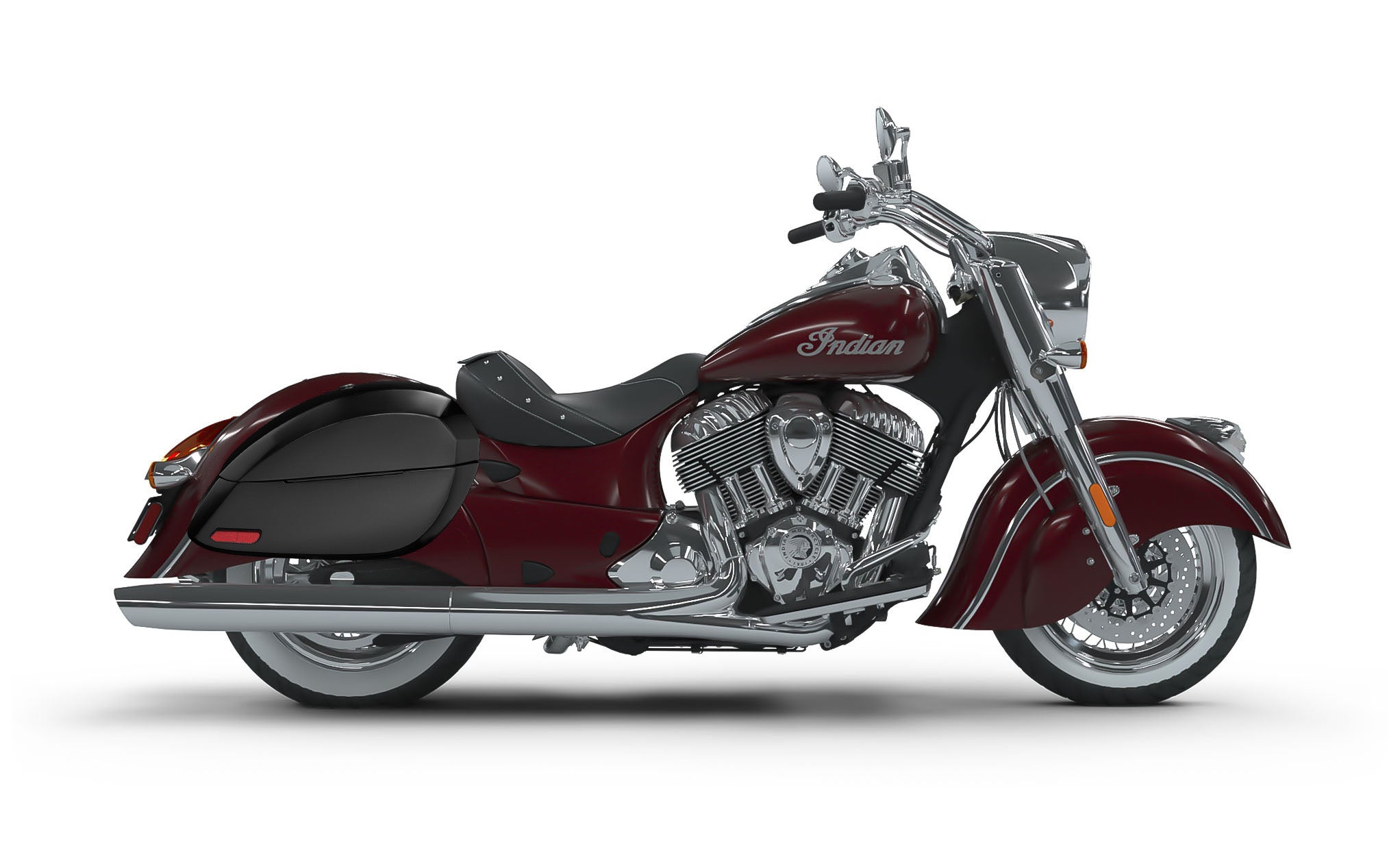 Viking Phantom Large Indian Chief Classic Painted Motorcycle Hard Saddlebags Engineering Excellence with Bag on Bike @expand