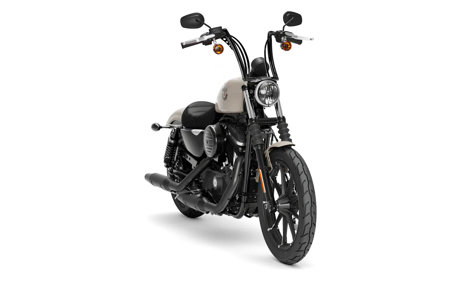 Viking Iron Born 12" Handlebar For Harley Sportster 883 Iron XL883N Gloss Black Bag on Bike View @expand