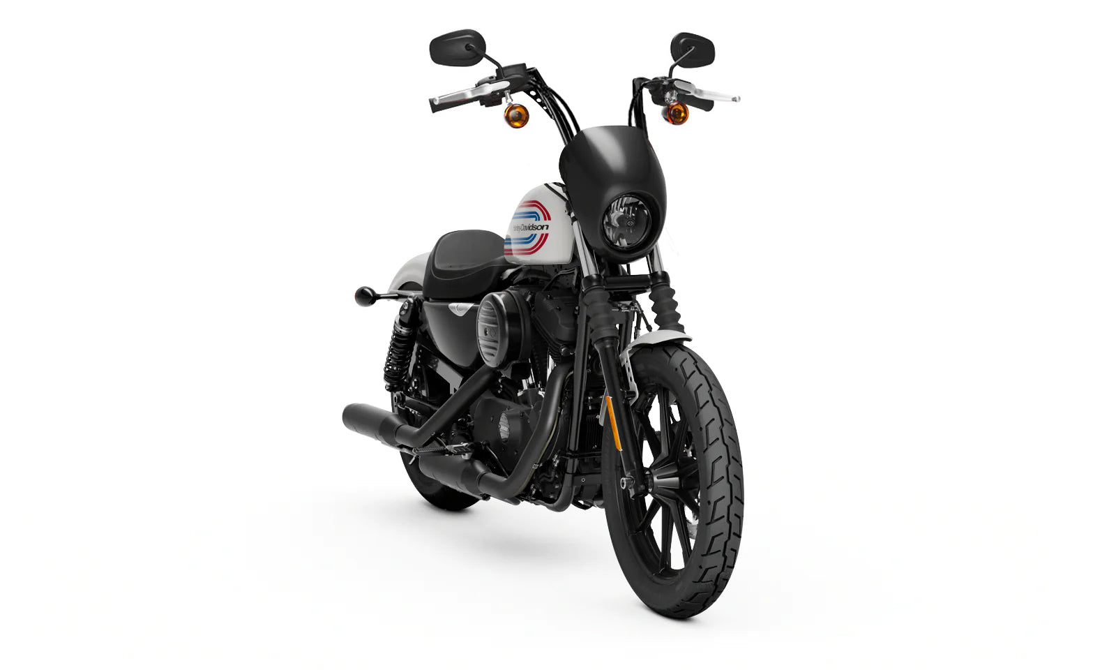 Viking Iron Born 12" Handlebar For Harley Sportster Iron 1200 Gloss Black Bag on Bike View @expand
