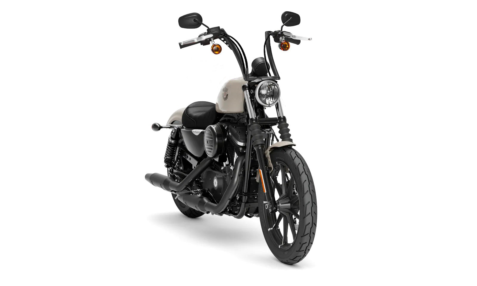 Viking Iron Born 12" Handlebar for Harley Sportster 883 Iron XL883N Matte Black Bag on Bike View @expand