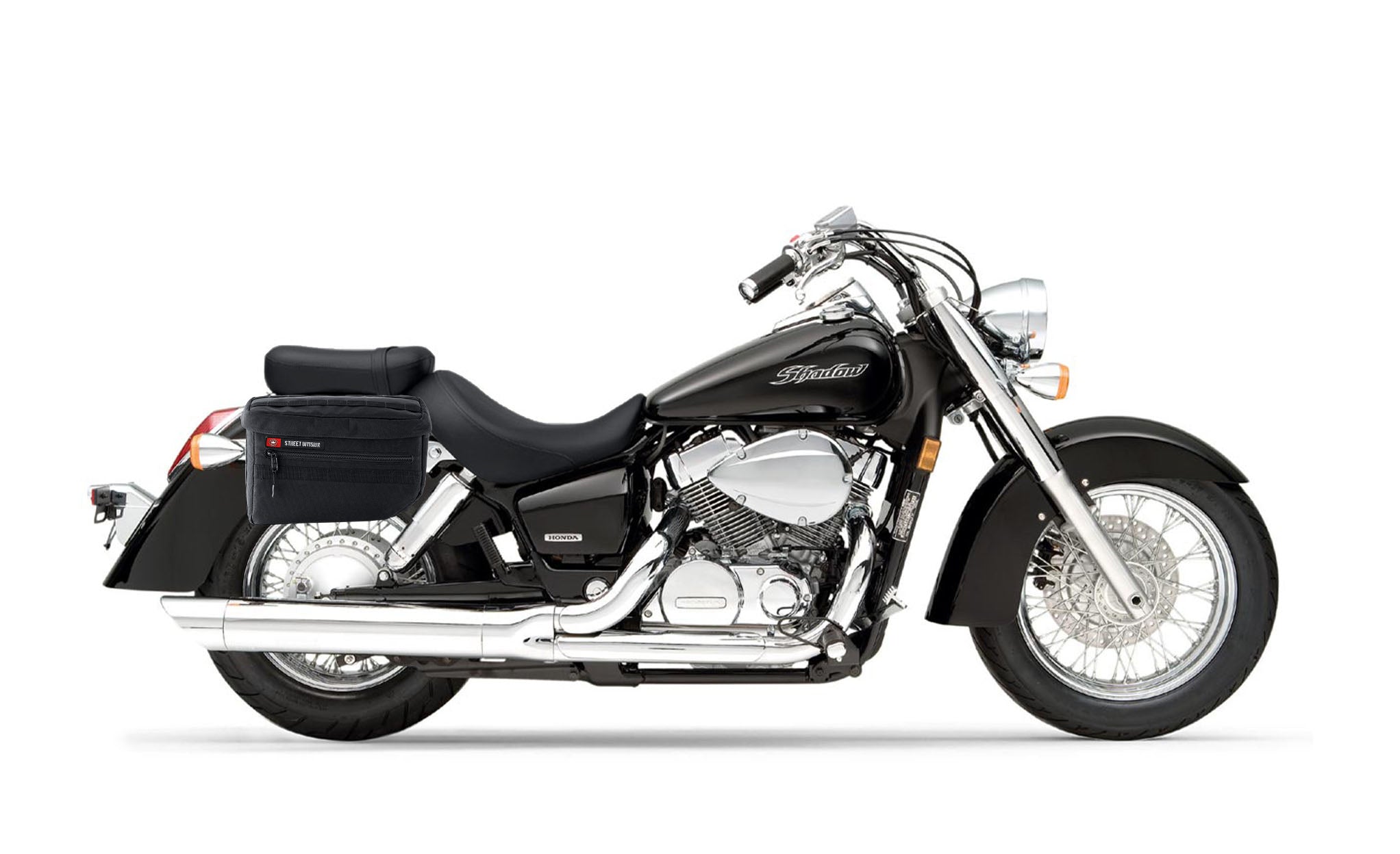 Viking Patriot Large Honda Shadow 750 Aero Motorcycle Throw Over Saddlebags on Bike Photo @expand